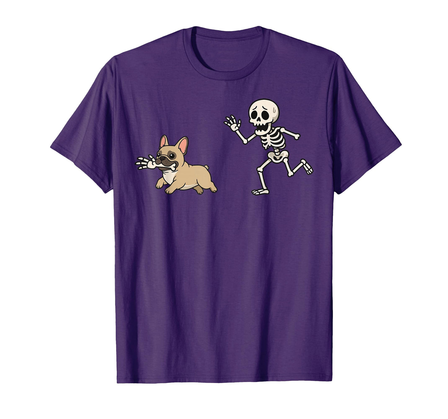 French Bulldog Skeleton Hand Halloween T-Shirt