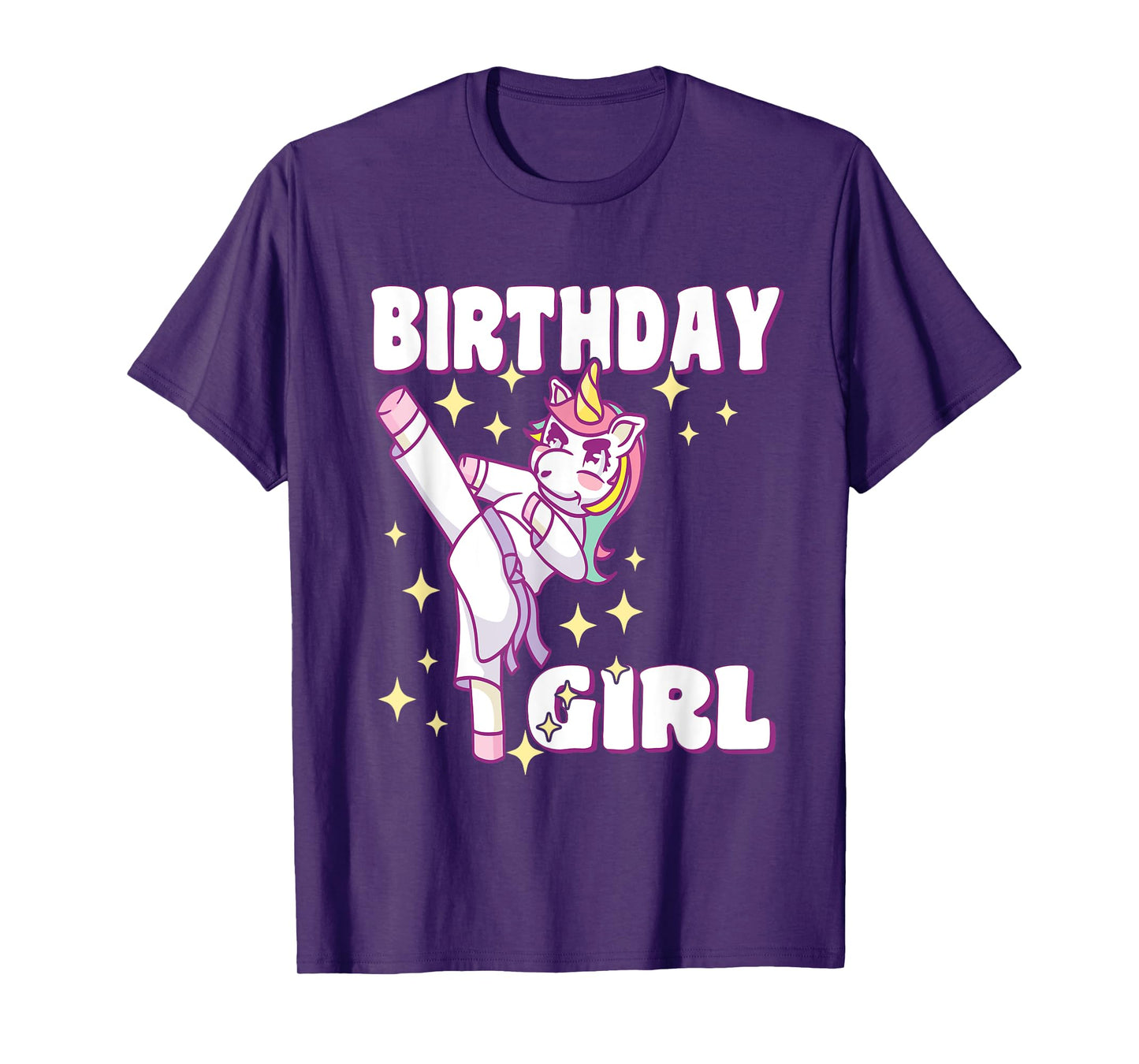Birthday Karate Unicorn Girl T-Shirt