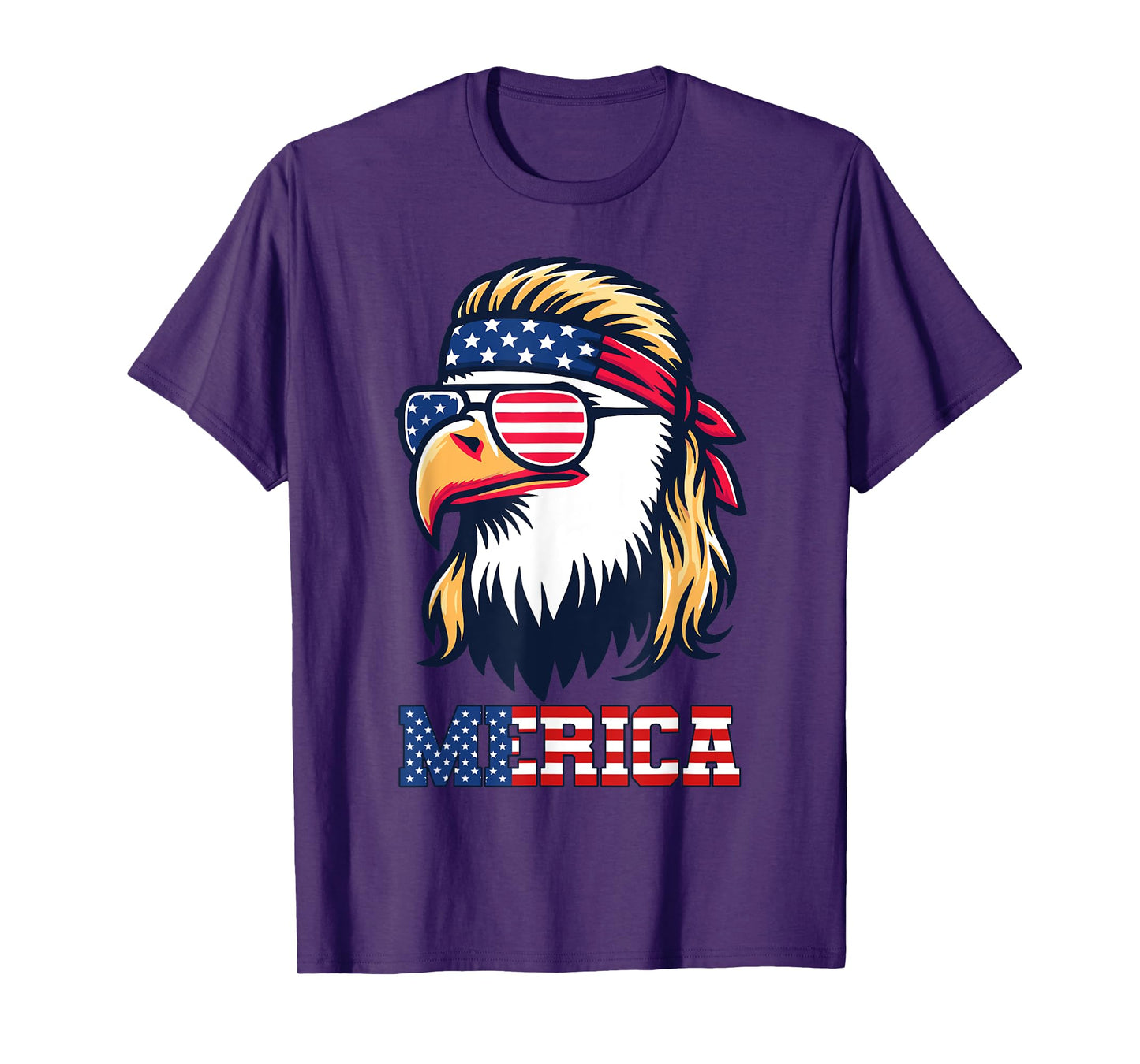 Merica Eagle Patriotic American Flag USA 4th of July T-Shirt