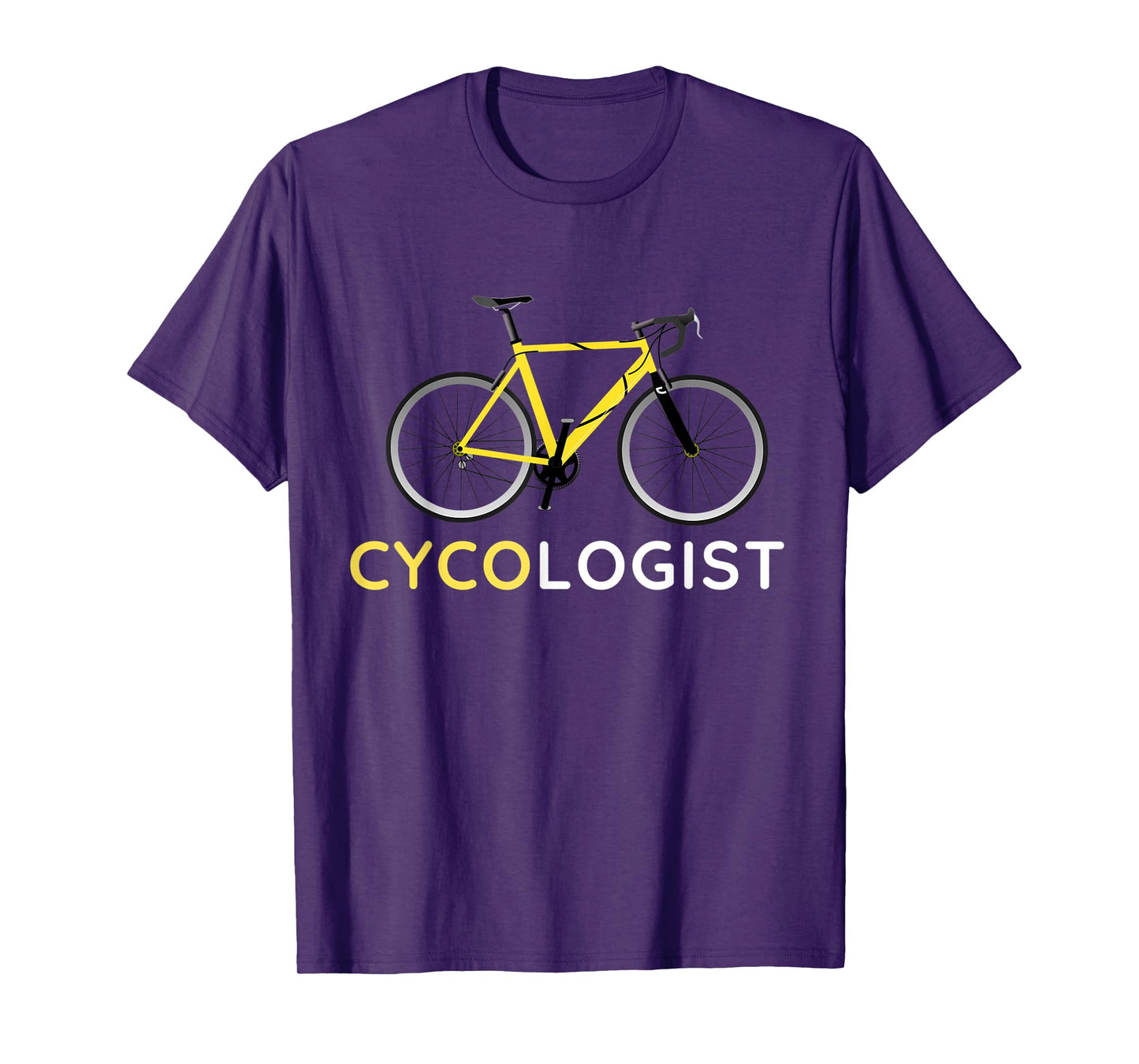 Cycologist Shirt Cycling Bicycle Cyclist Road Bike Yellow T-Shirt