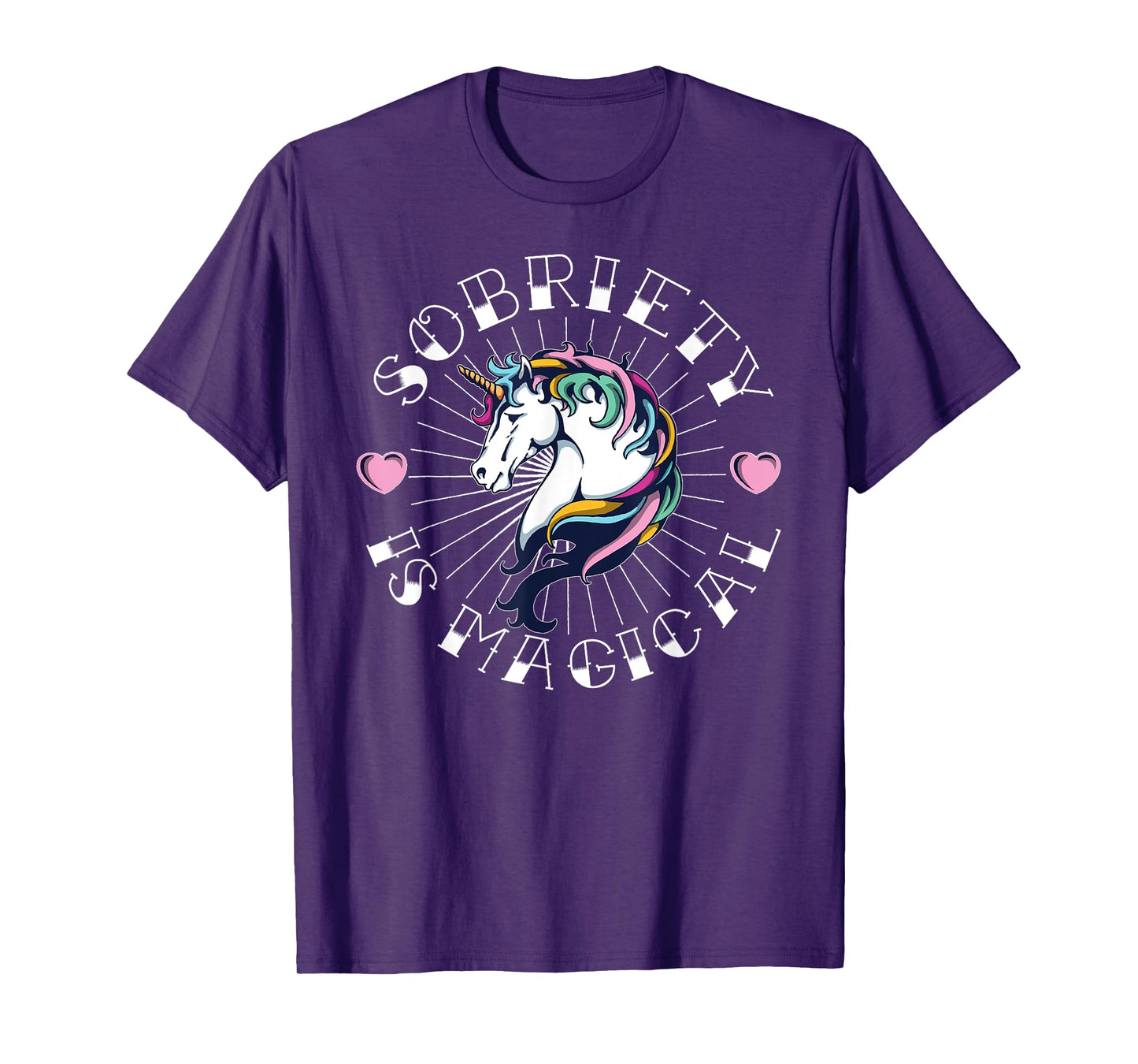 Unicorn Tattoo Art Sobriety is Magical NA AA Recovery Gift T-Shirt