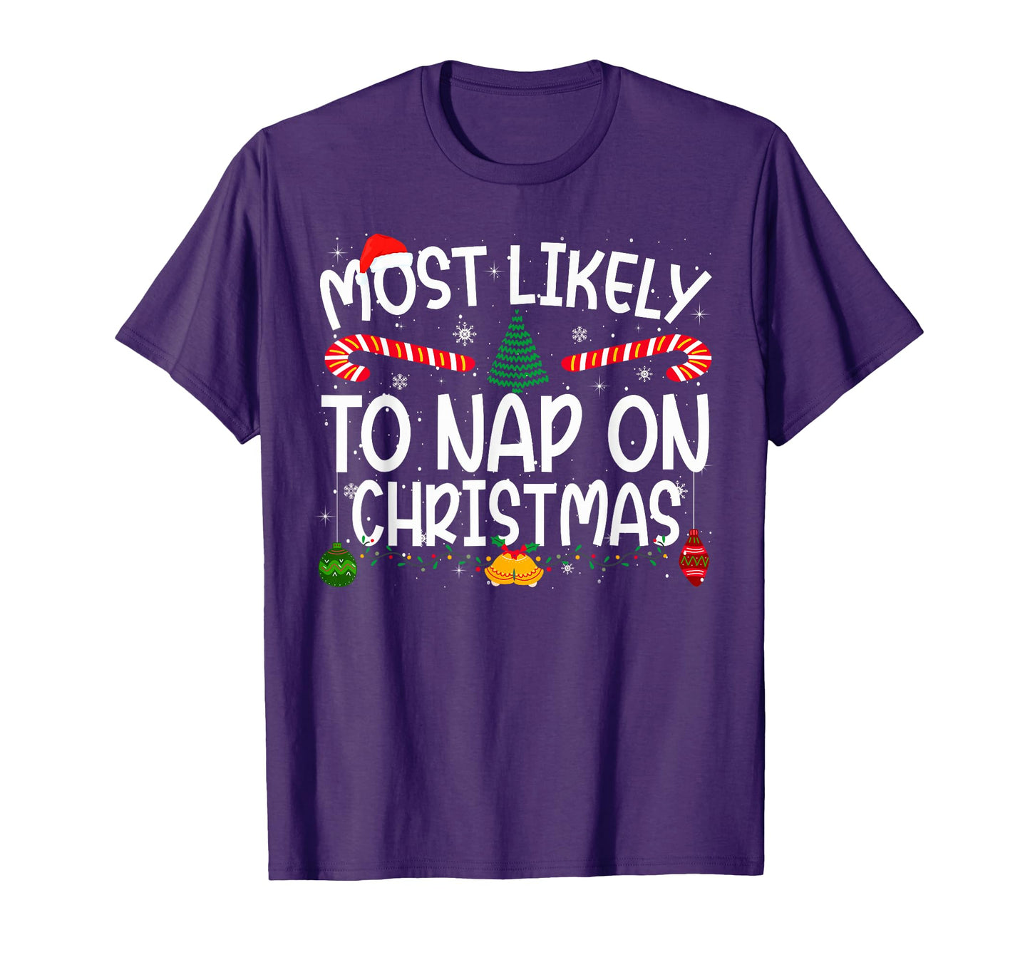 Family Matching Xmas Most Likely to Nap On Christmas T-Shirt