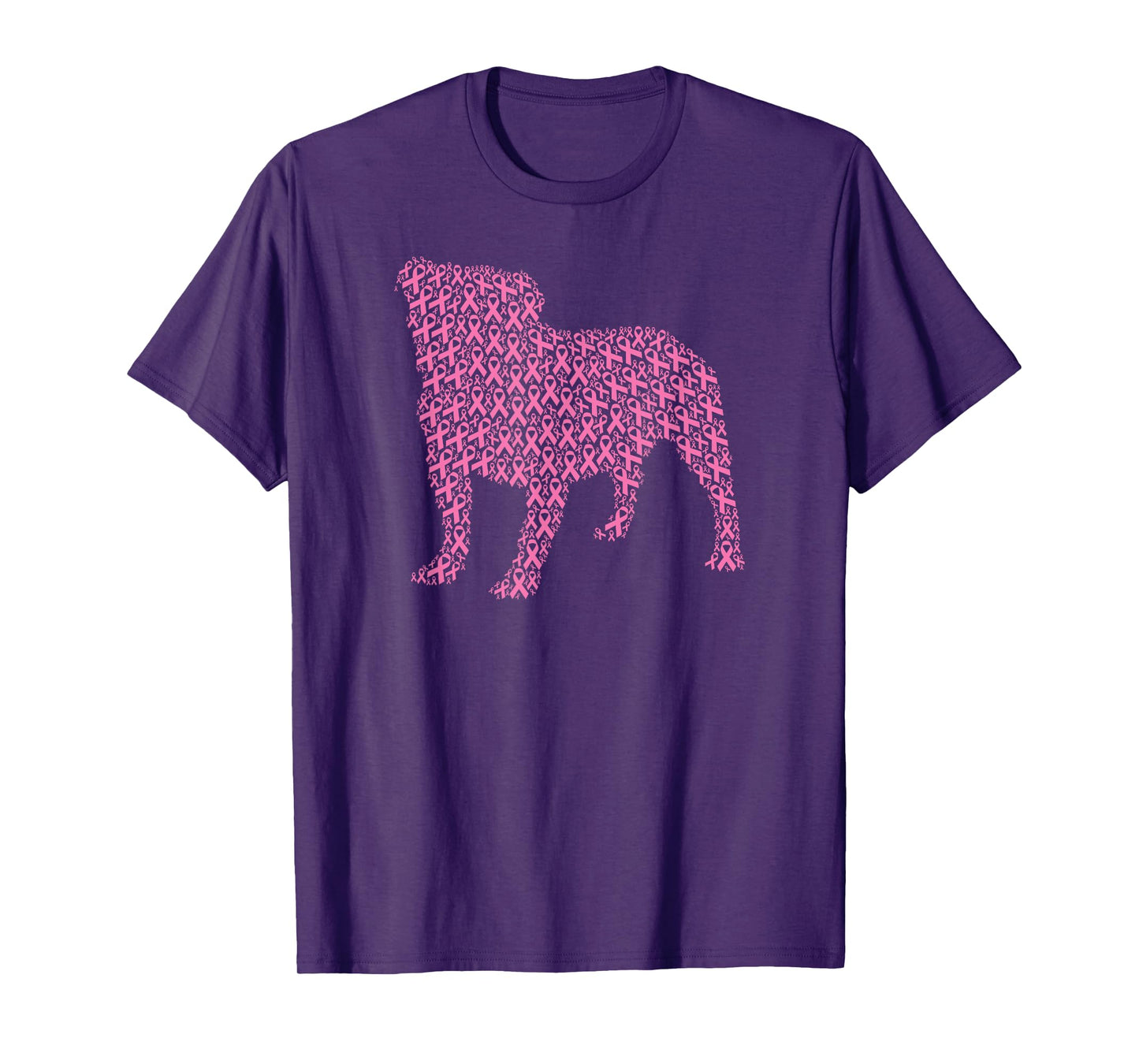 Breast Cancer Awareness Pink Ribbon & Survivor - Bulldog T-Shirt
