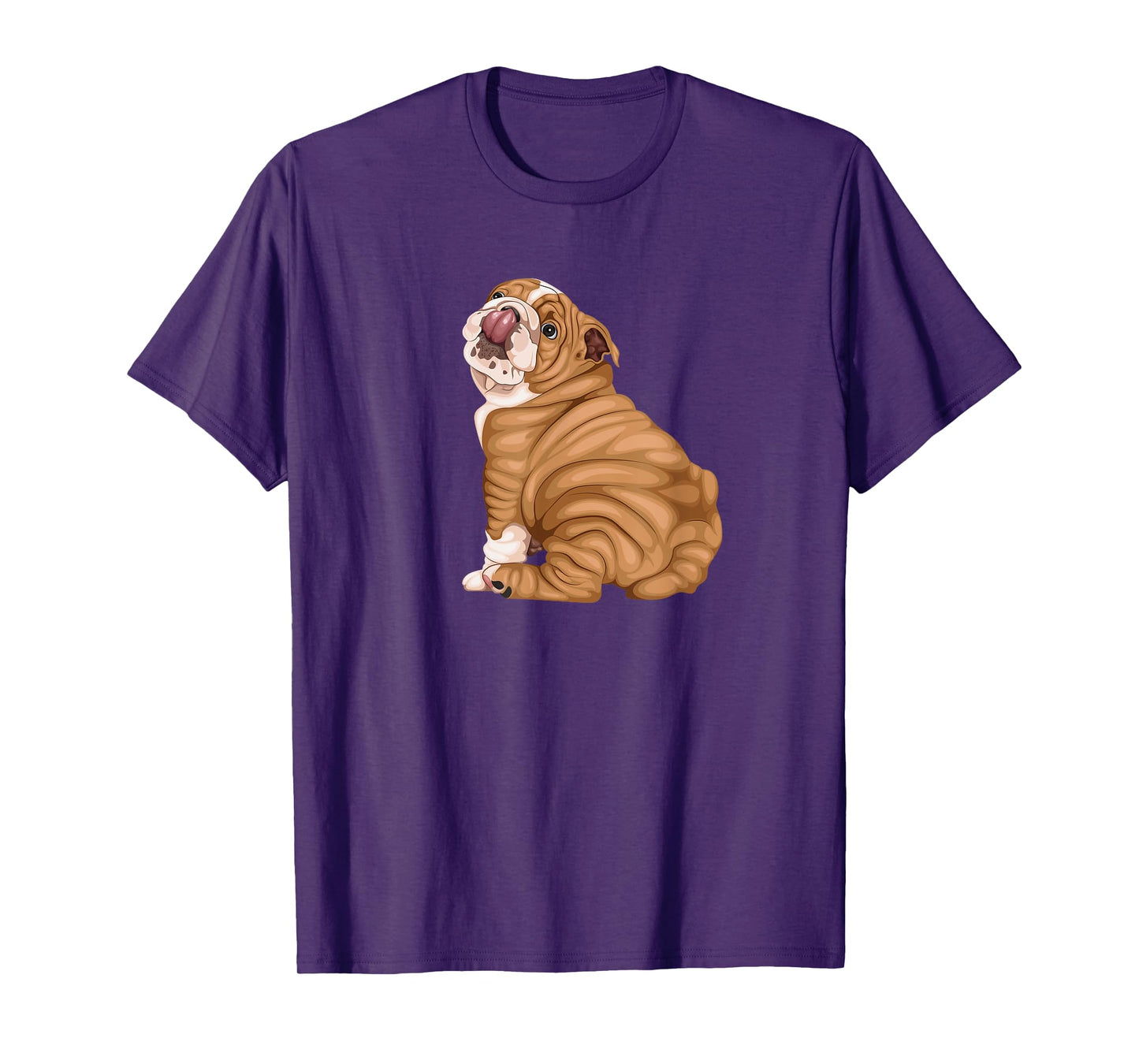 Funny Puppy Art Illustration English Bulldog Owner T-Shirt for Men Women Kids
