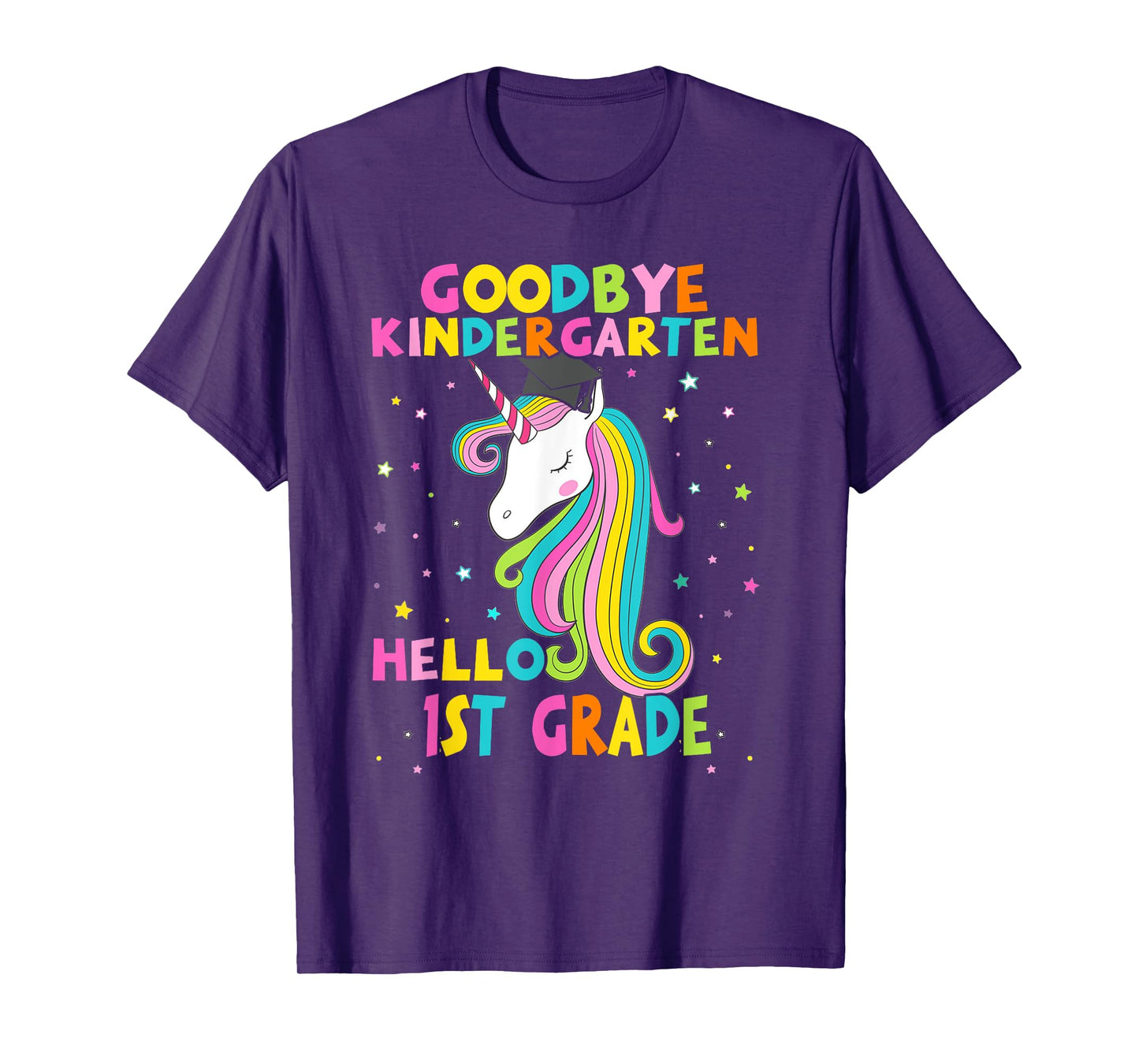 Goodbye Kindergarten Hello First 1st Grade Magical Unicorn T-Shirt
