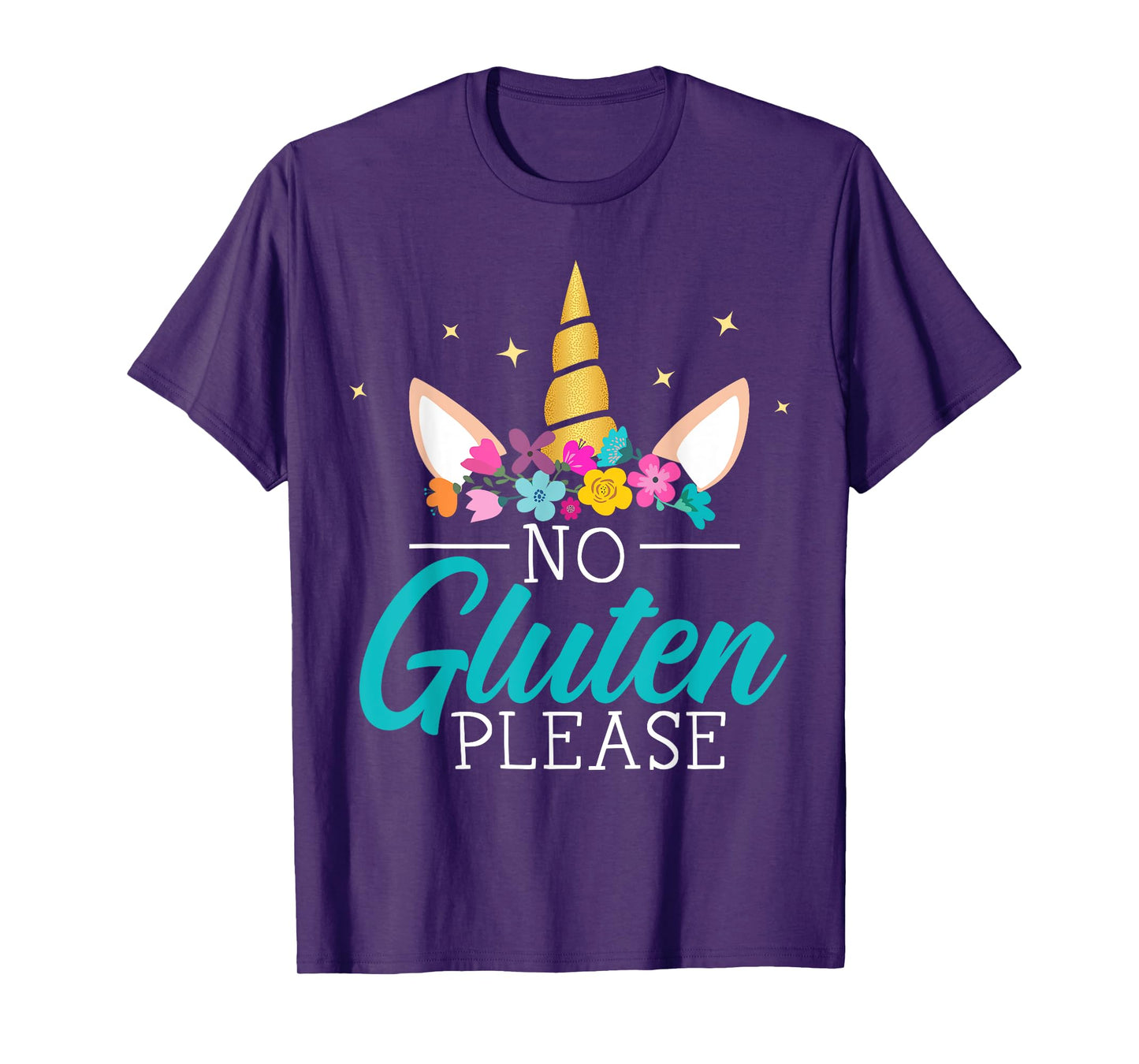 No Gluten Please Unicorn Celiac Disease Awareness Month T-Shirt