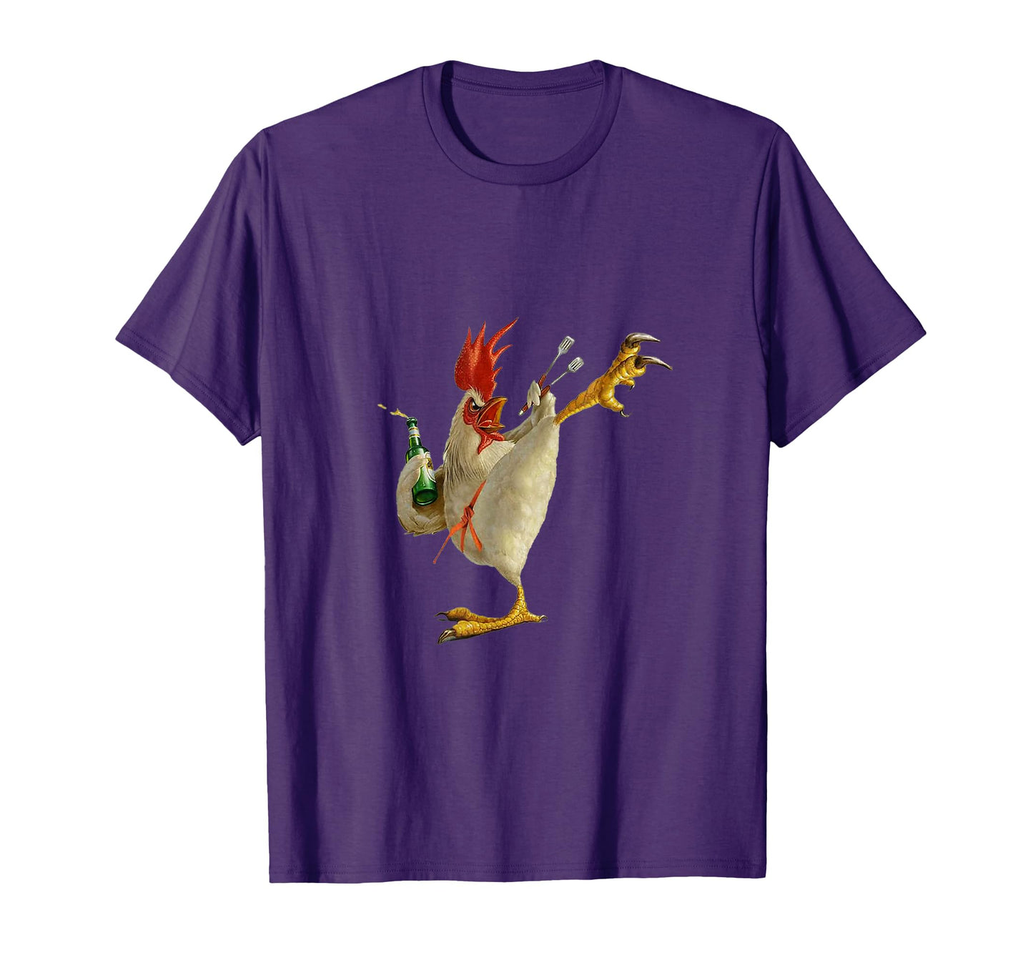 Funny Karate Chicken Action-Packed Humor Design T-Shirt