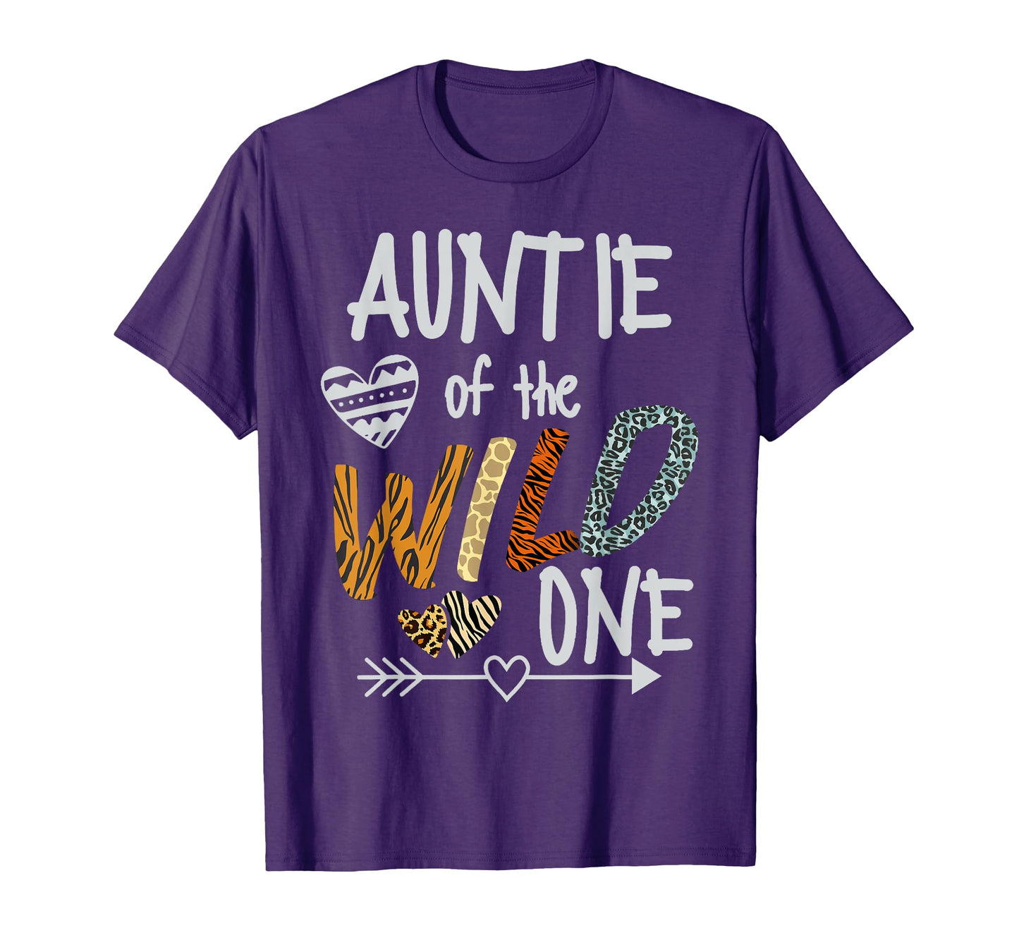Auntie of The Wild One Animal Safari 1st Birthday Theme T-Shirt