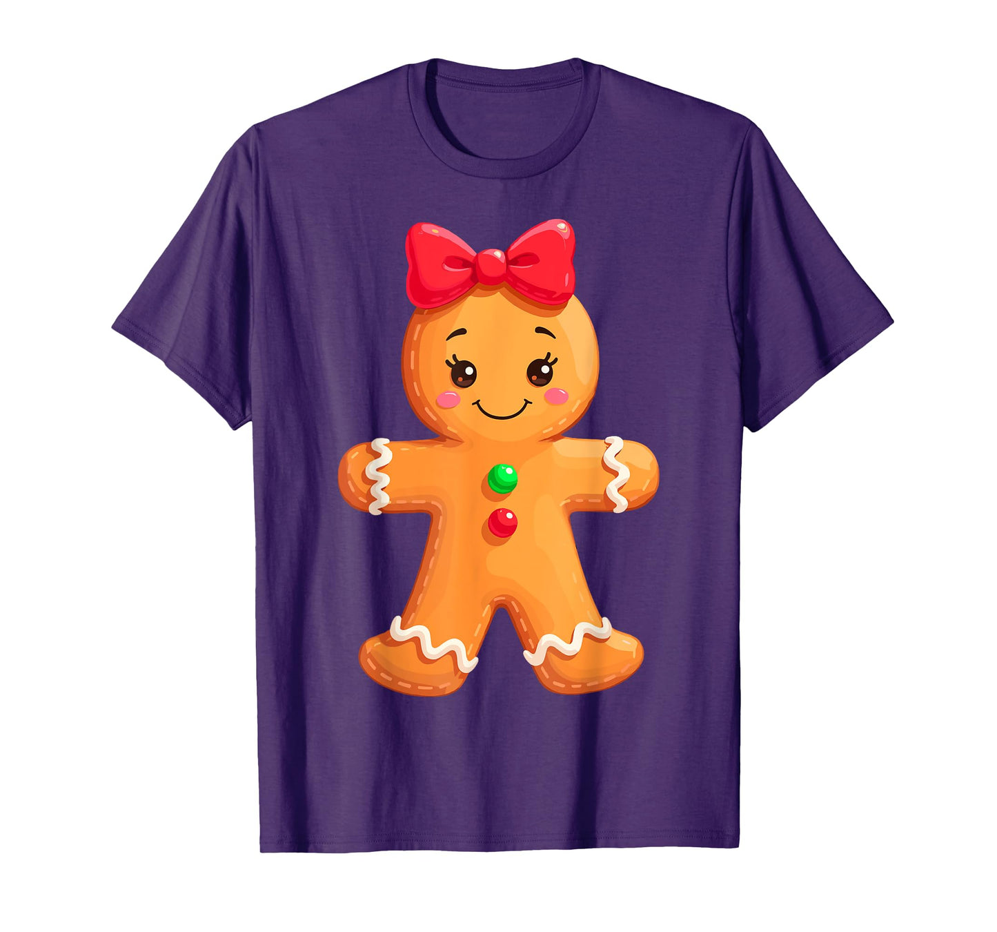 Funny Gingerbread Girl & Boy Christmas Couple Matching Girls T-Shirt