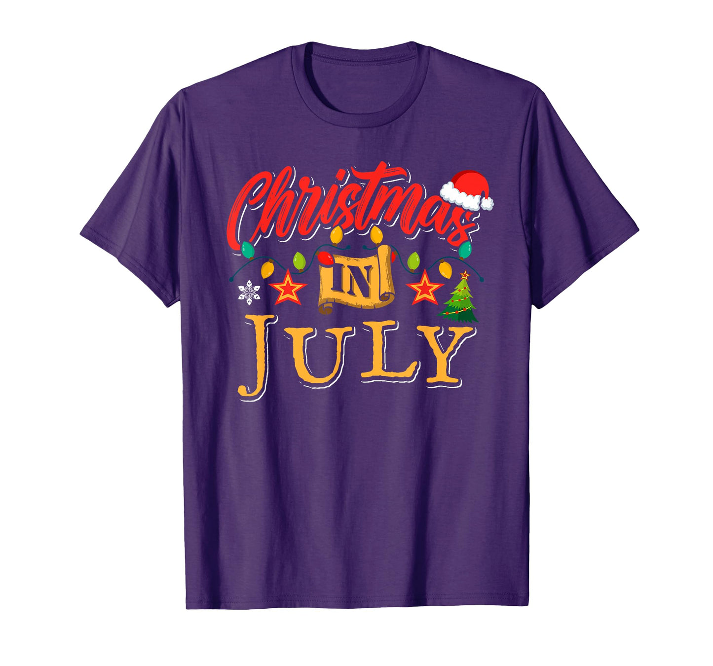 Christmas In July Santa Summer Hawaiian Christmas T-Shirt