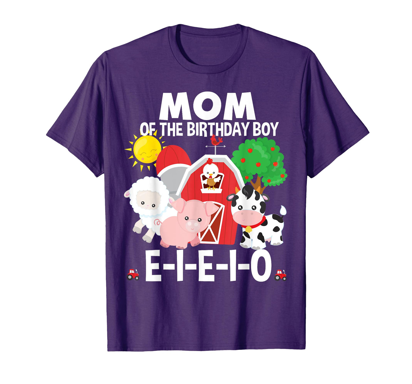 Mom Birthday Boy Old MacDonald Birthday Party Matching T-Shirt