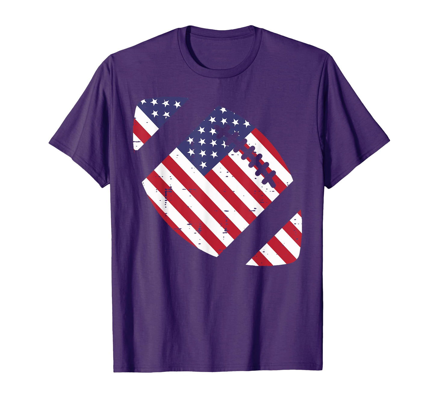 American Football US Flag Vintage 4th Of July Patriotic T-Shirt