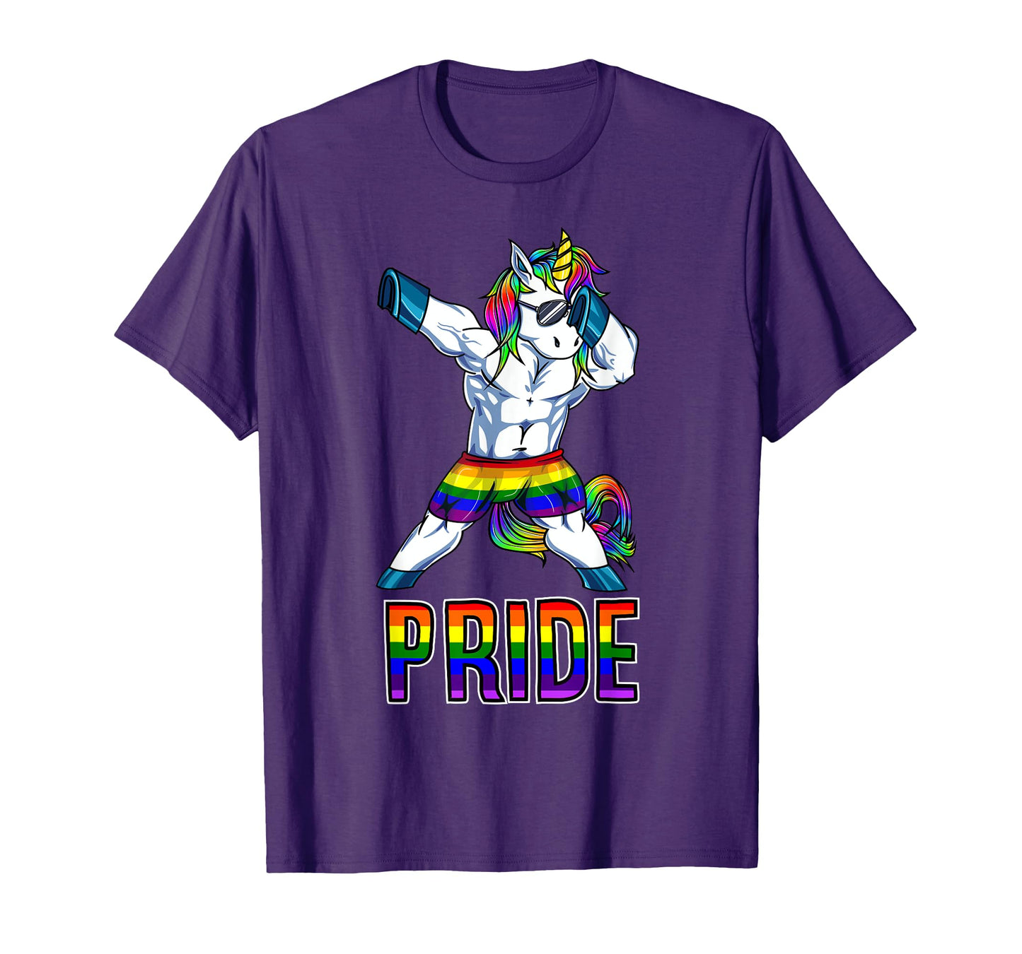 Pride LGBT Bodybuilding Unicorn Muscle Lesbian Gay Gift T-Shirt