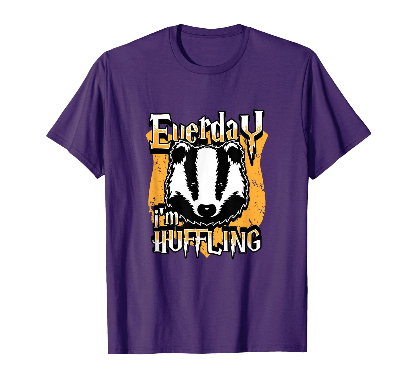 Funny Everyday I'm Huffling Badger Animal Graphic T-shirt T-Shirt