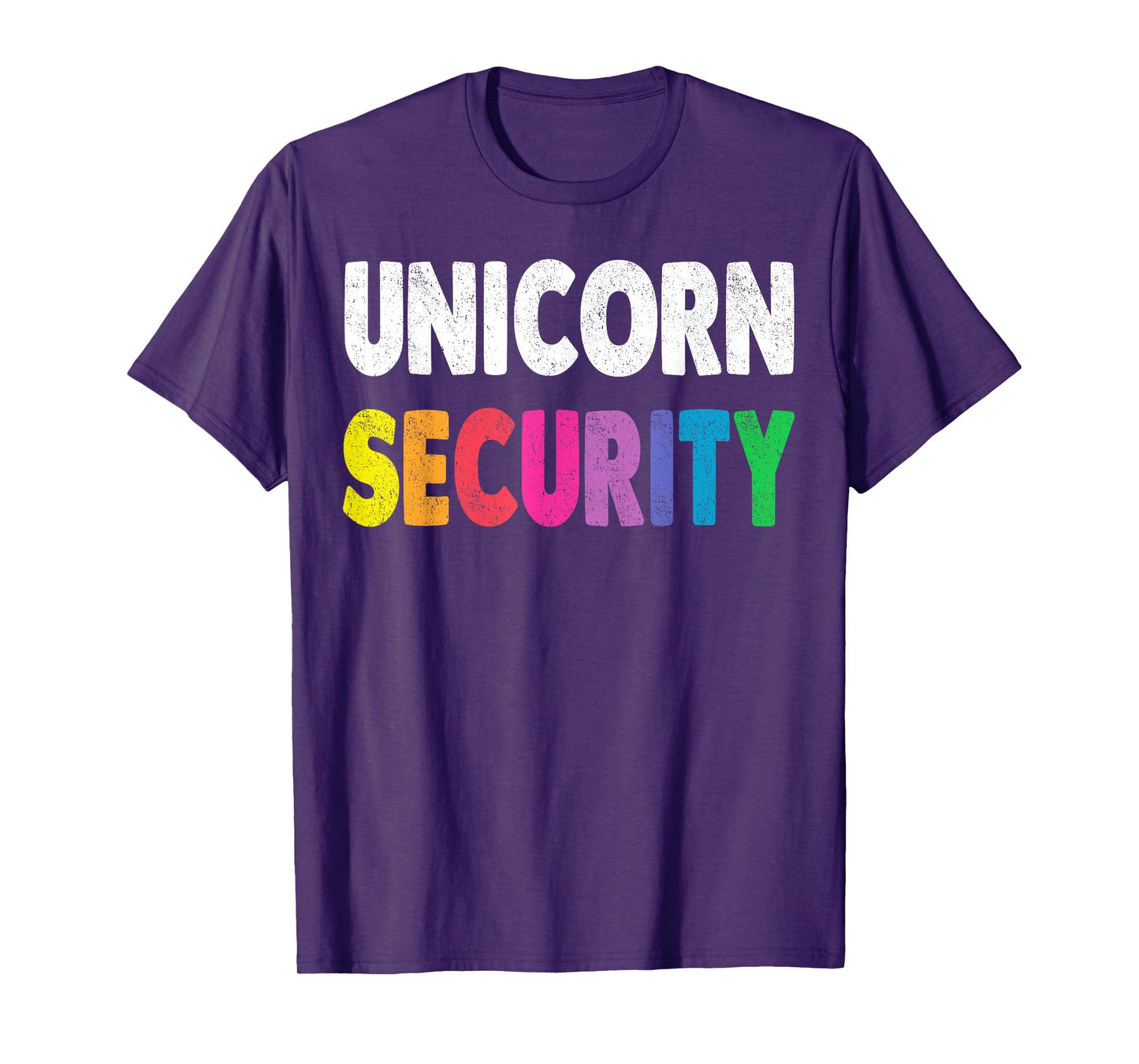 Halloween Dad Mom Daughter Adult Costume Unicorn Security T-Shirt