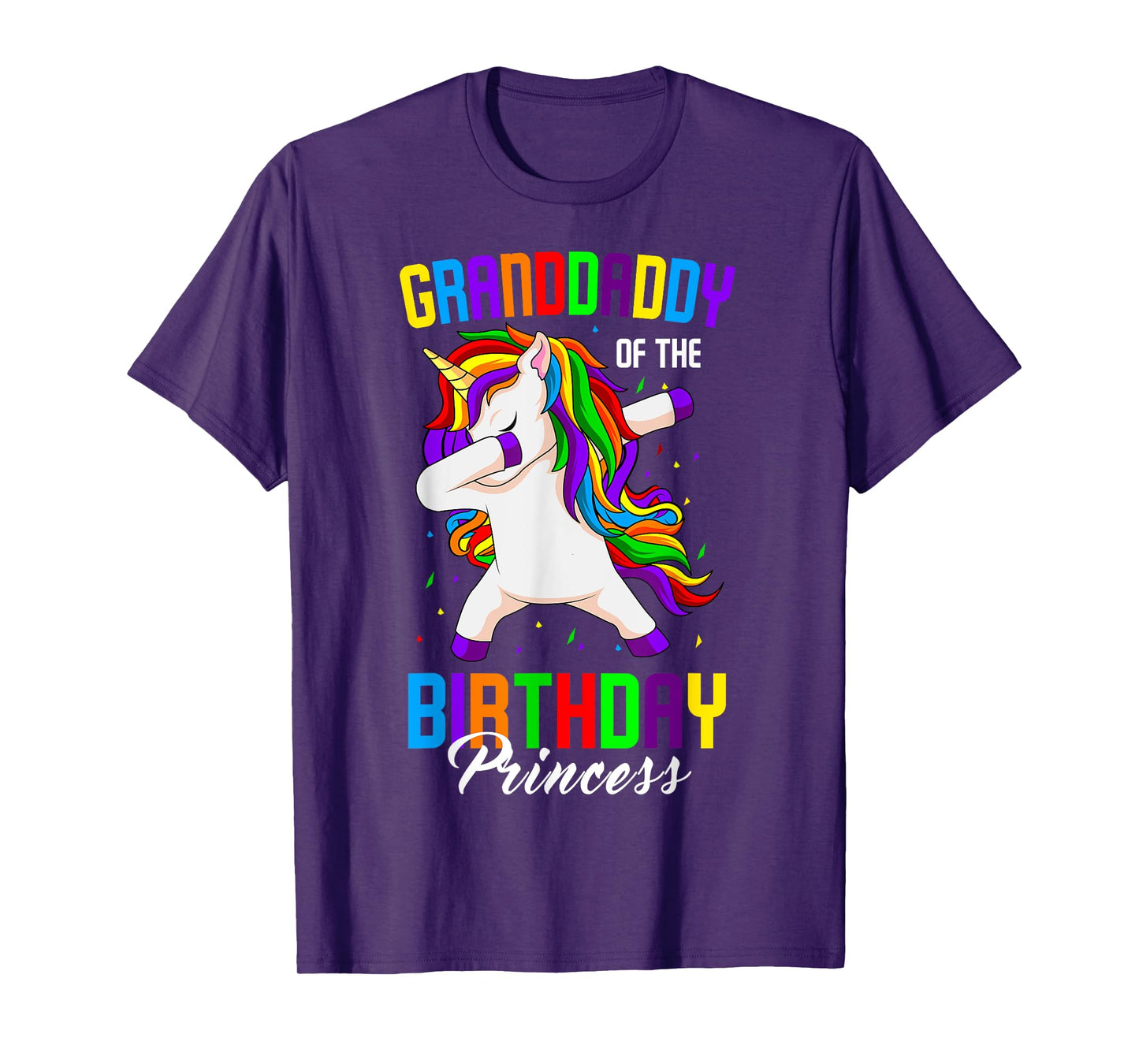 Granddaddy of the Birthday Princess Unicorn Dabbing Party T-Shirt
