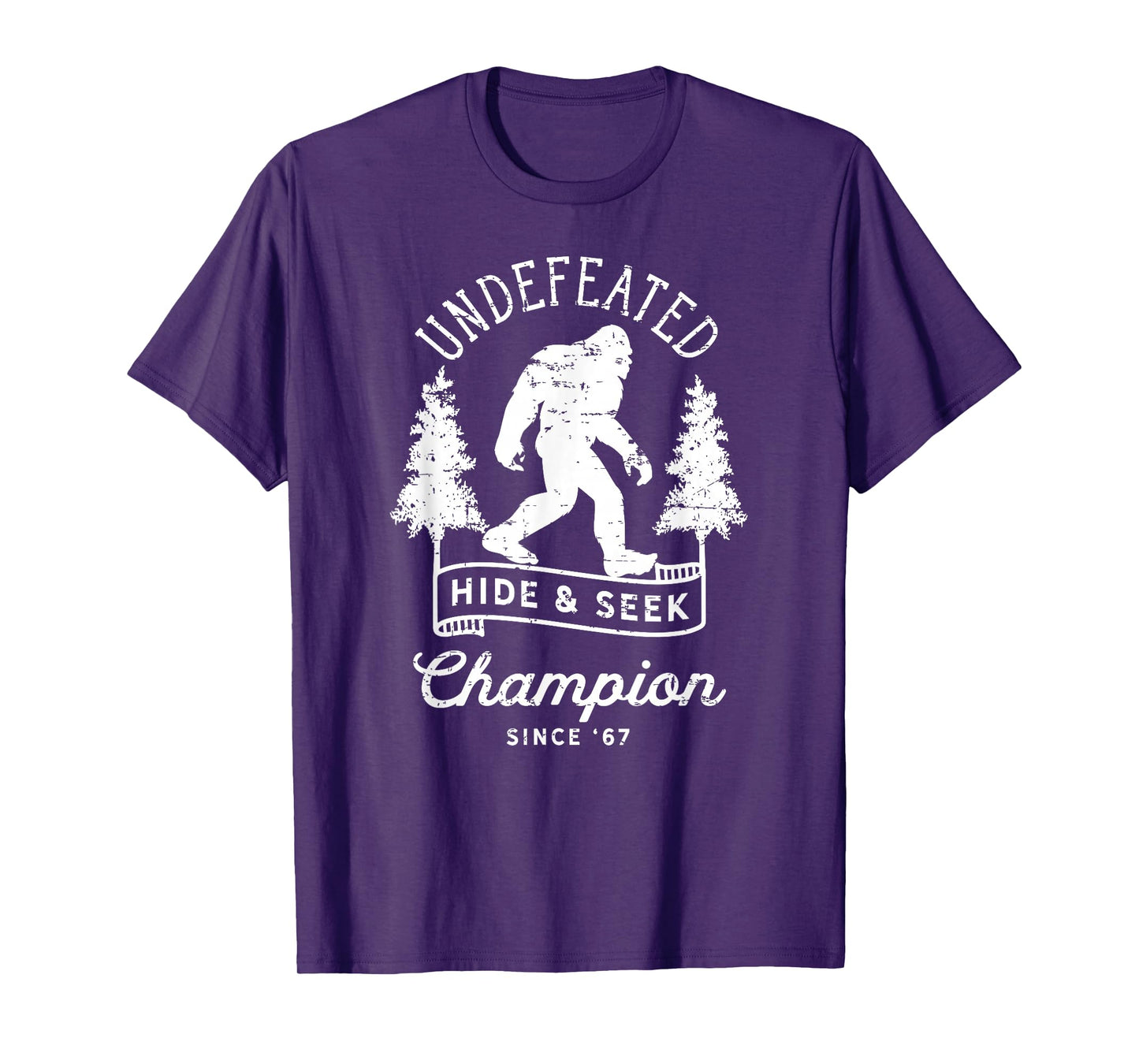 Bigfoot Undefeated Hide and Seek Champion Distressed T-Shirt T-Shirt