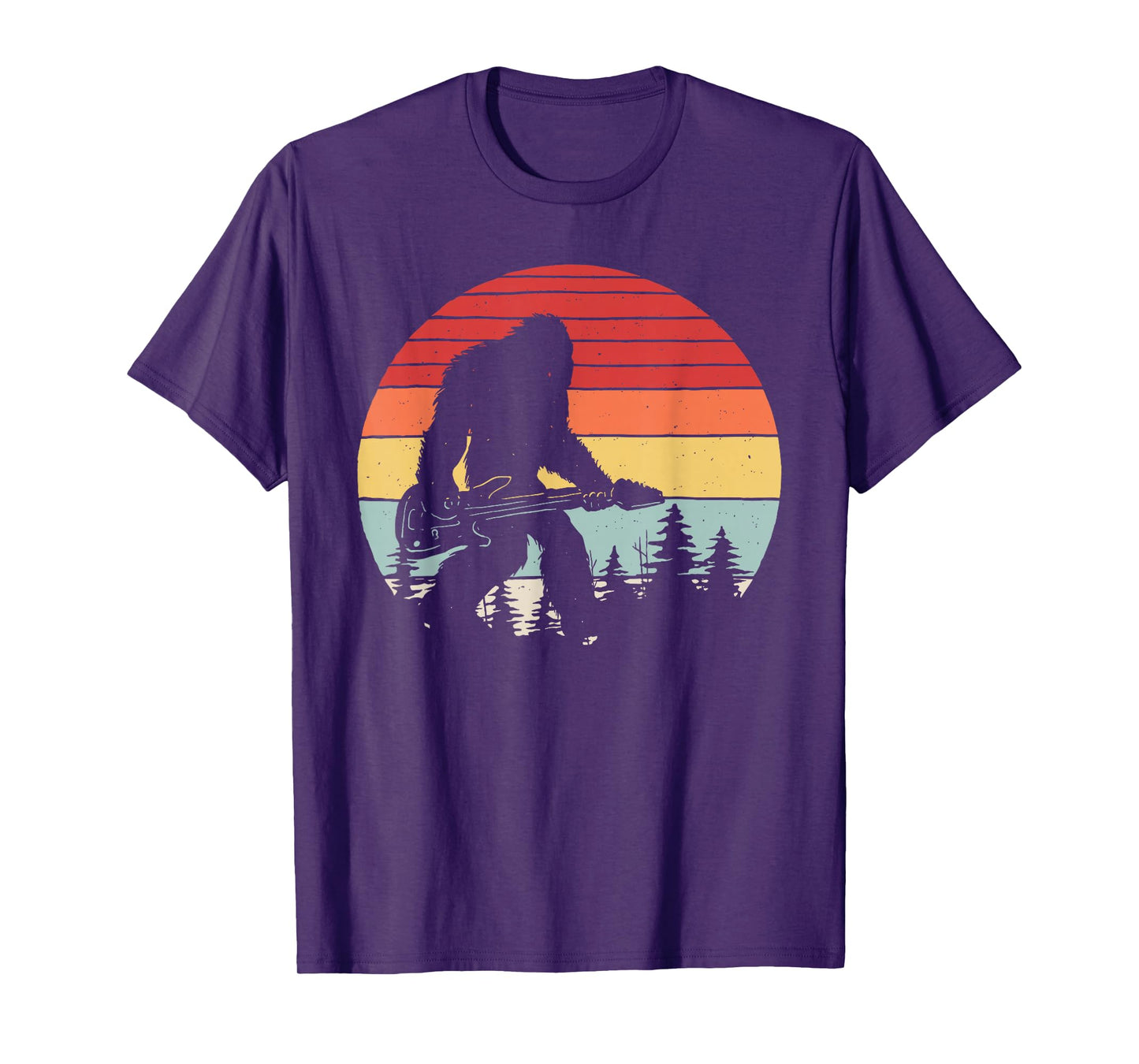 Vintage Retro Bigfoot Guitar T-Shirt