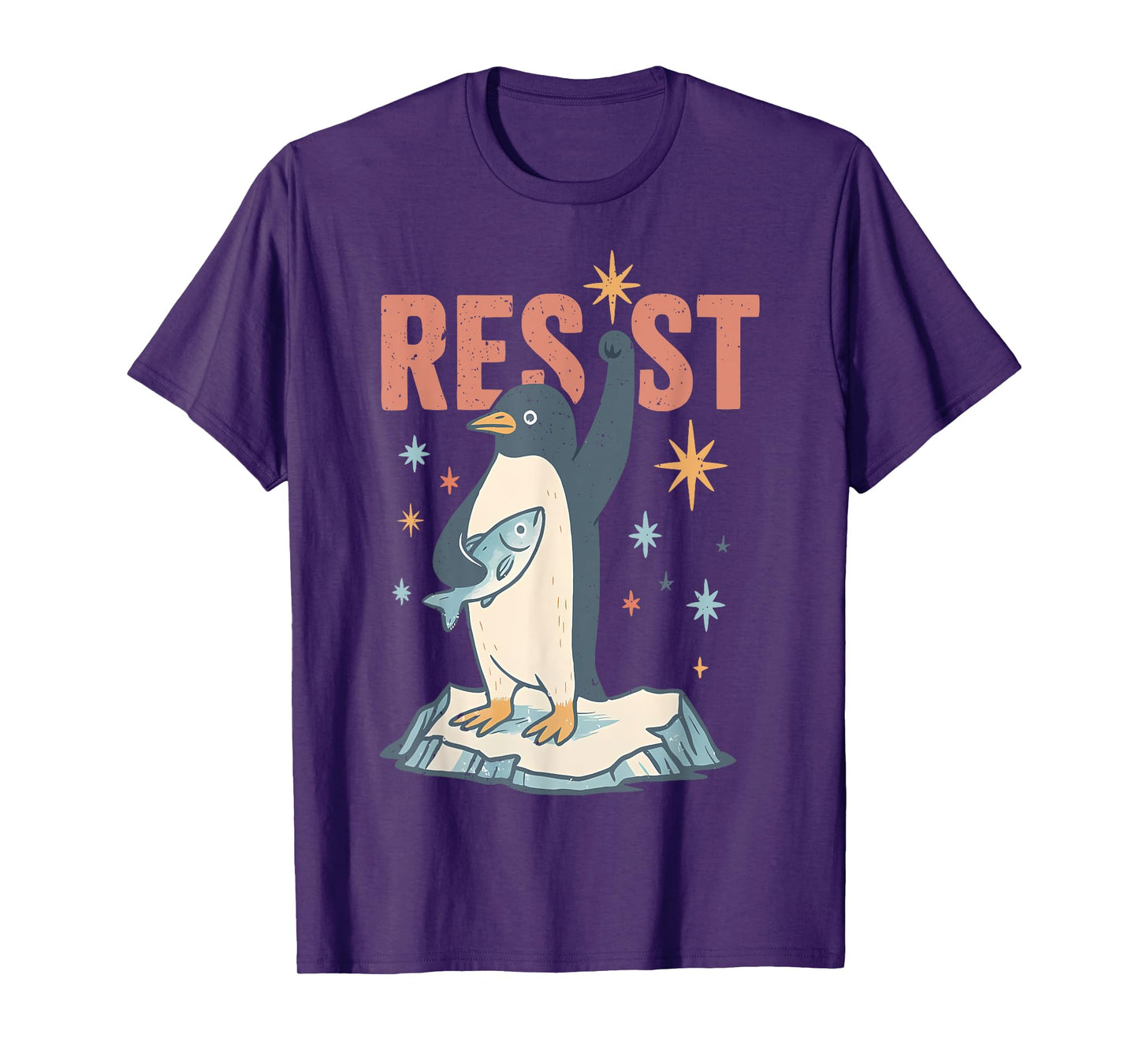 Funny Penguin Resist Penguins Protest Against Tariffs T-Shirt