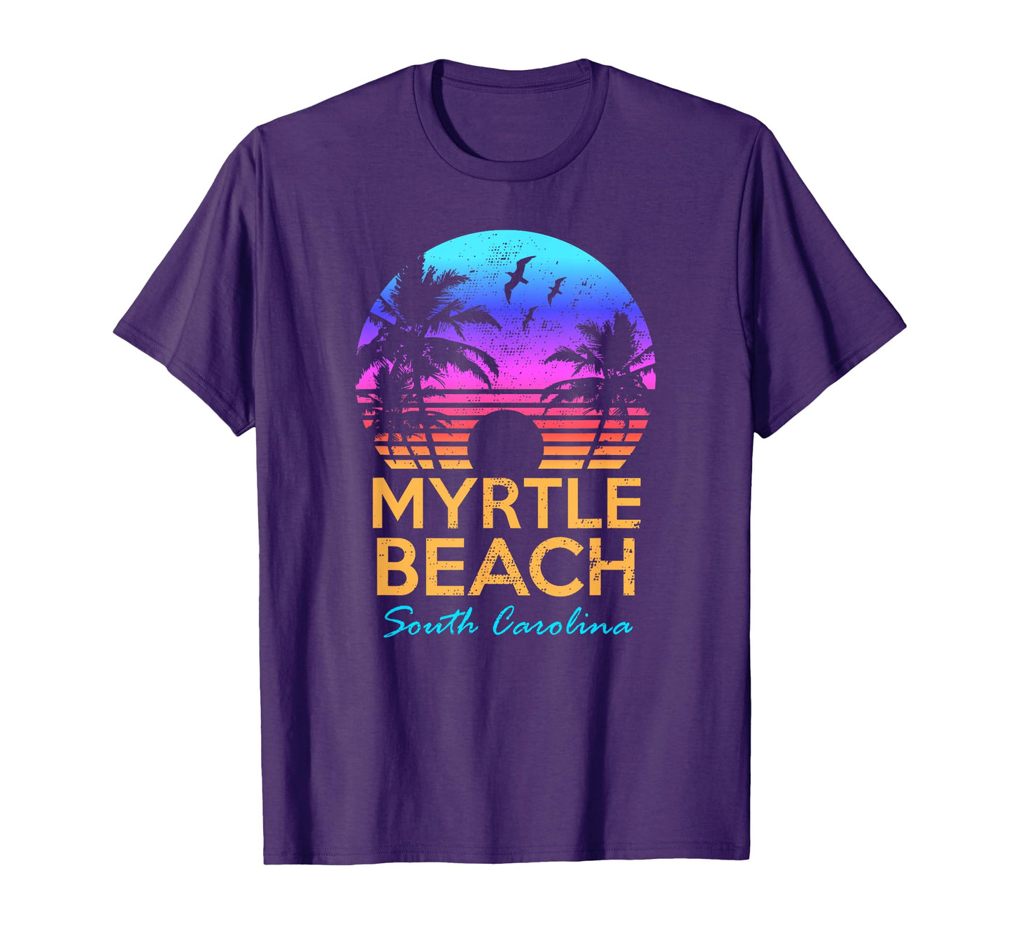 Myrtle Beach South Carolina Vacation Vintage Sunset Graphic T-Shirt