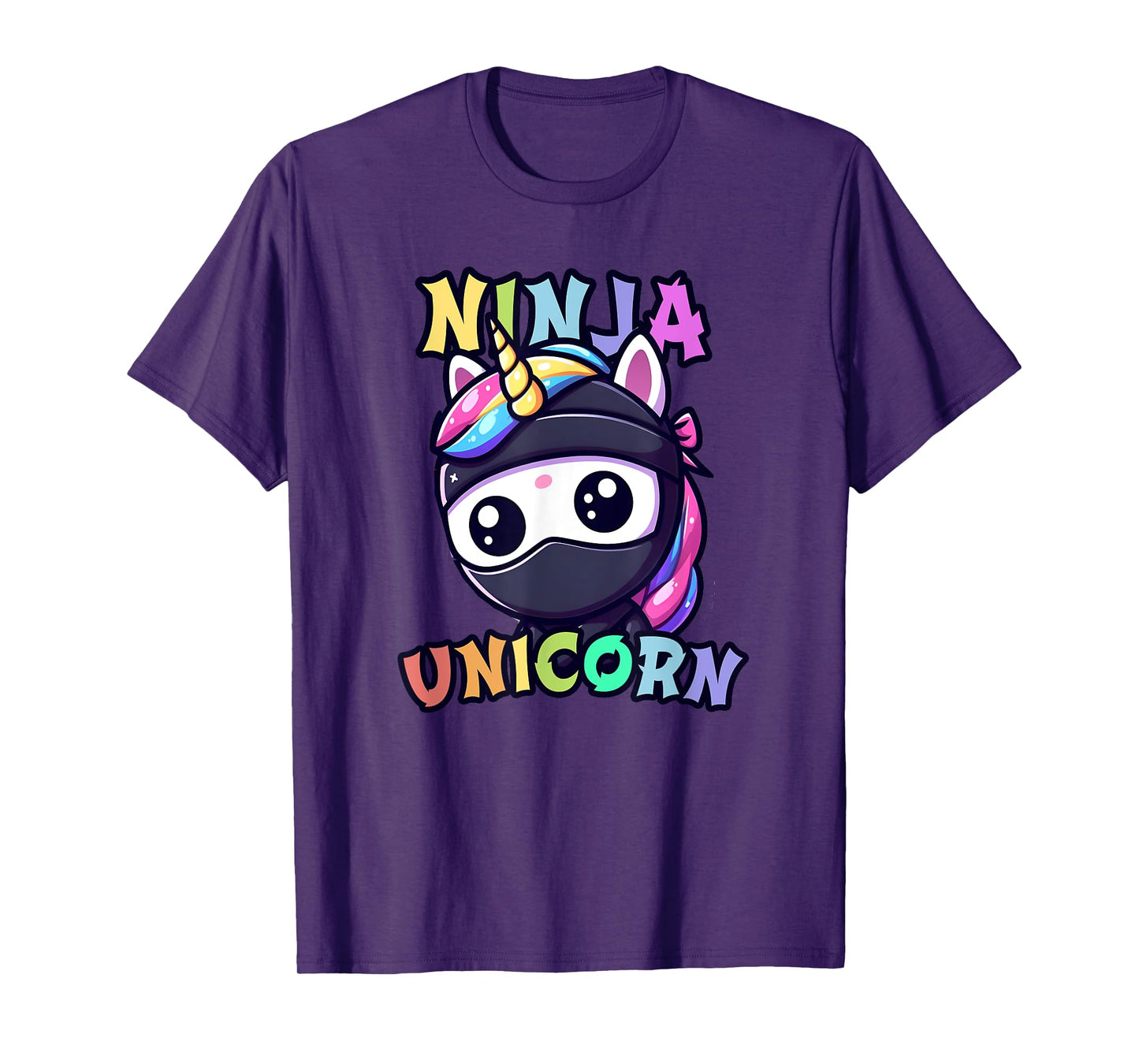 Kids NINJA UNICORN Birthday Girl Funny Little Gymnast Strong T-Shirt