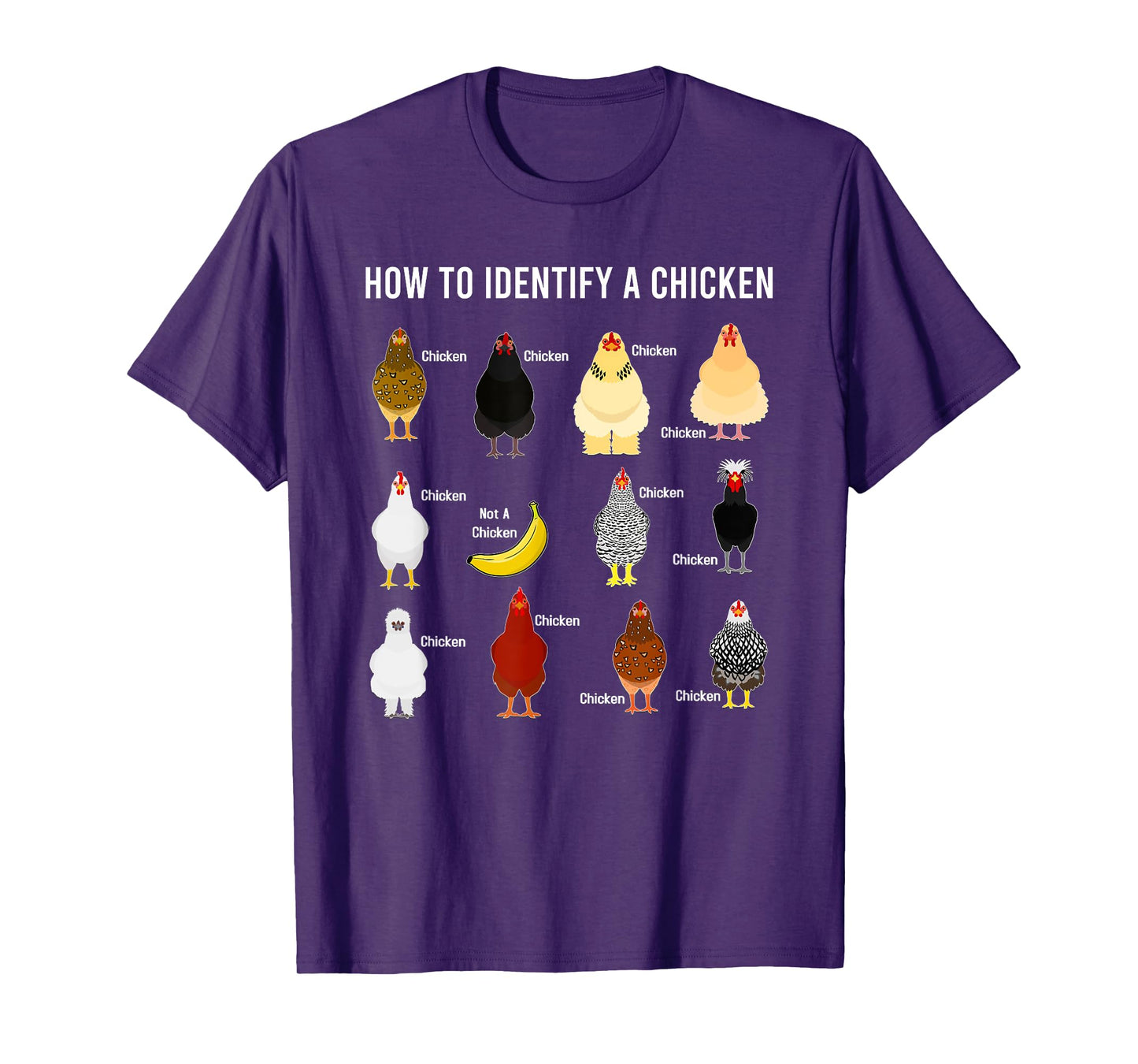 How To Identify A Chicken Funny Chicken Lover T-Shirt