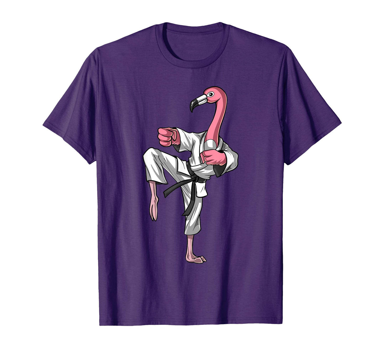 Flamingo Bird Karate Ninja Kickboxing Taekwondo Martial Arts T-Shirt