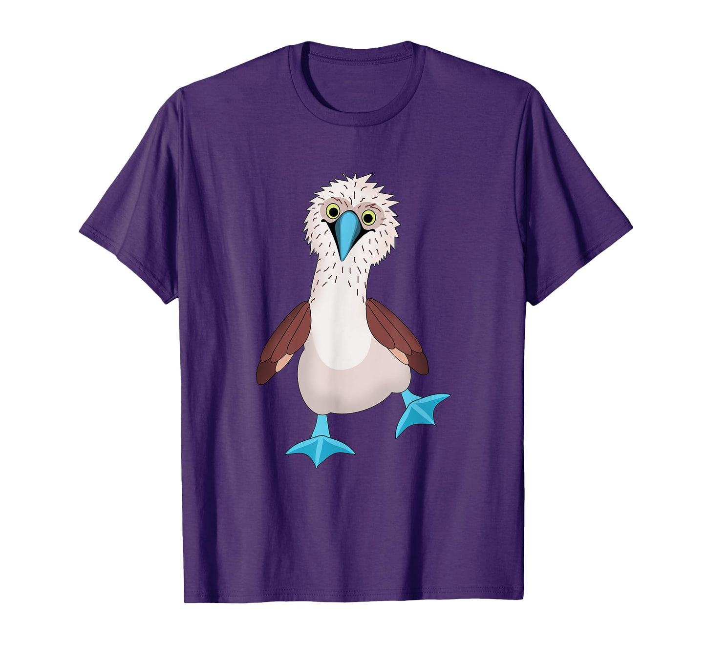 Dancing Booby Sea Bird Footed Blue Feet Drawing T-Shirt