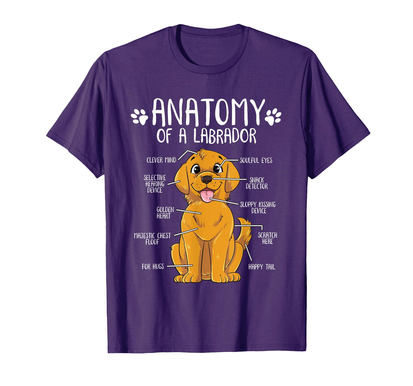 Funny Anatomy Labrador Retriever Lab Dog Lover Owner T-Shirt for Men Women Kids