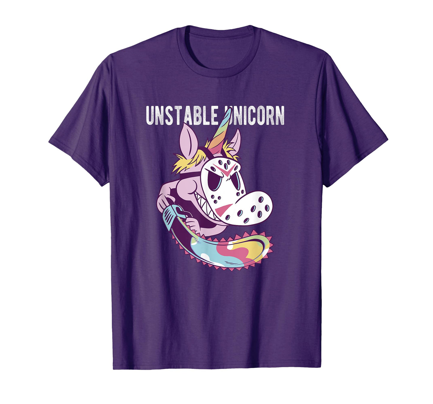 Unstable Unicorn with Chainsaw T-Shirt