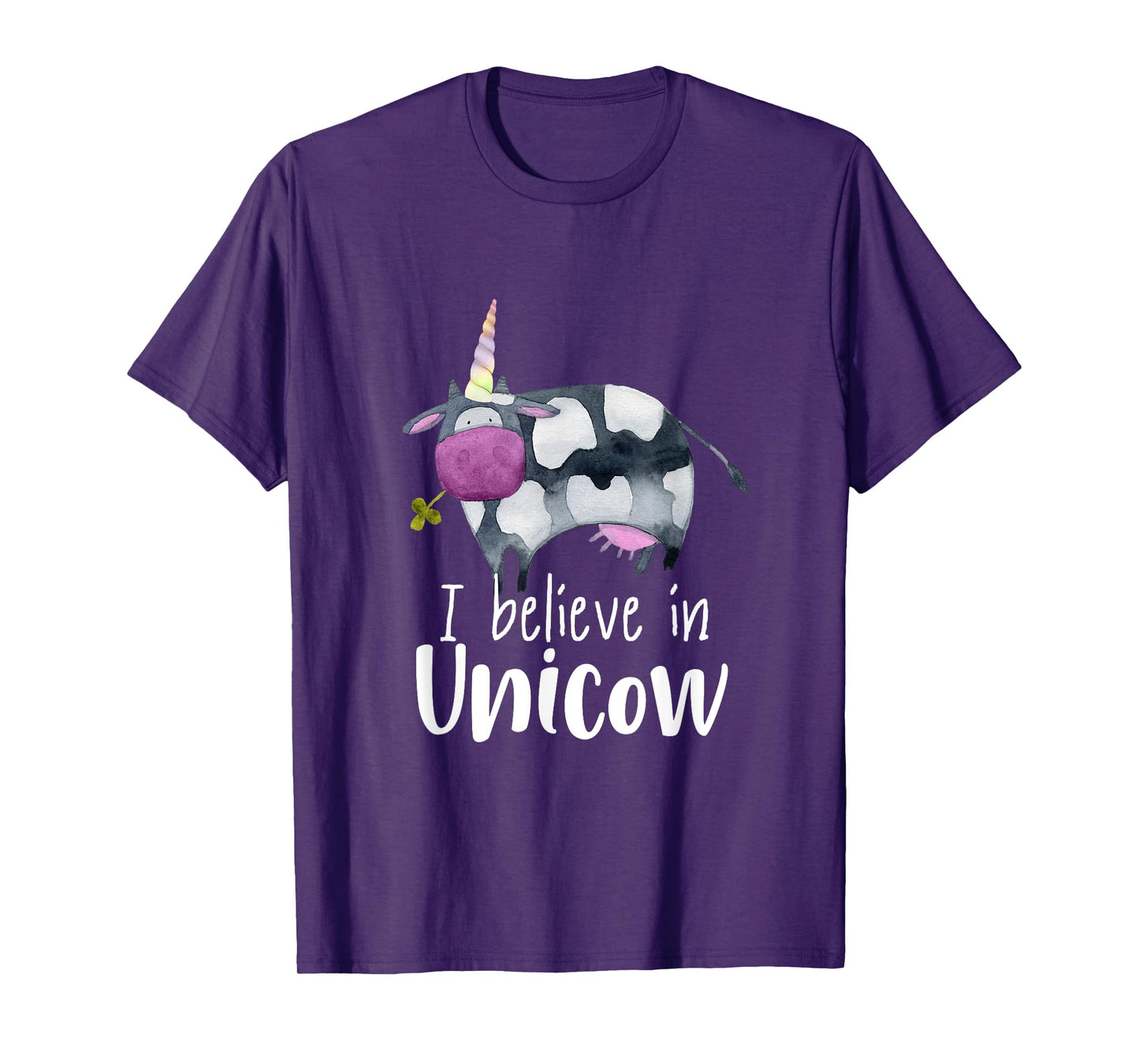 Unicorn Funny Cow I believe in Unicow tea T-Shirt
