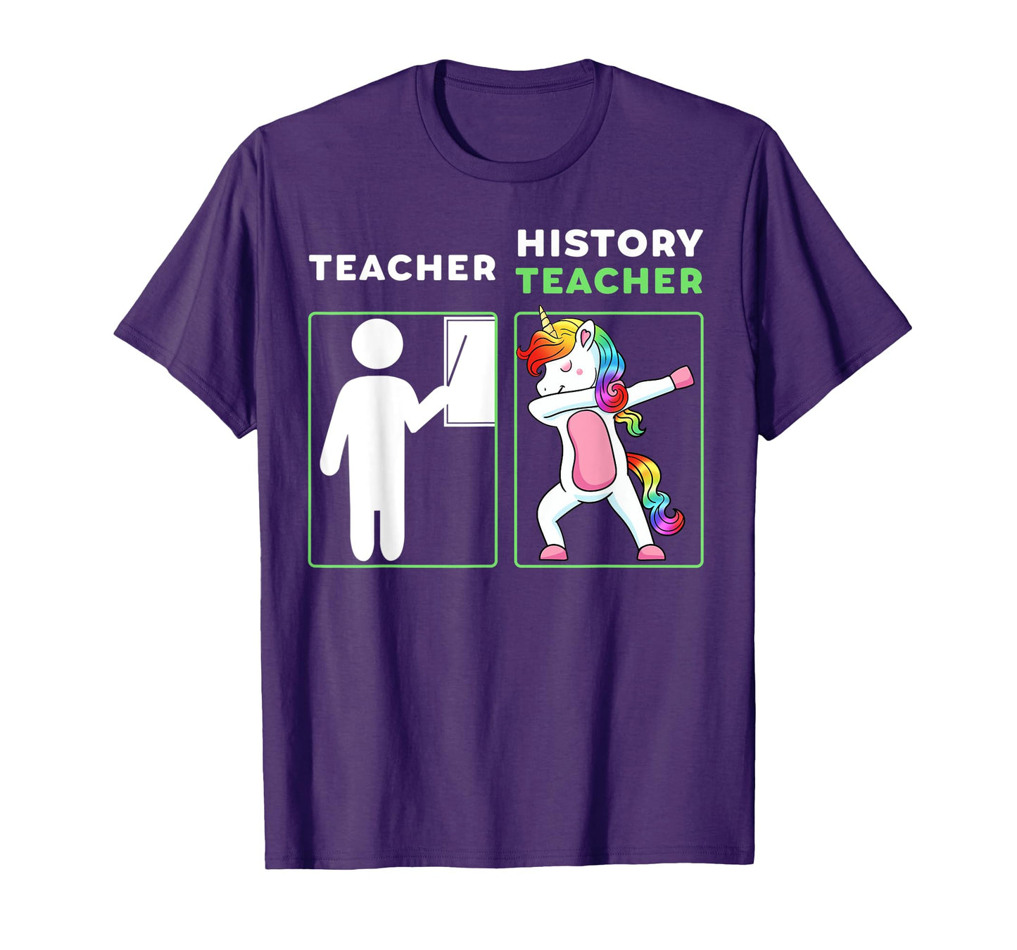 History Teacher Dabbing Professor Educator Unicorn T-Shirt