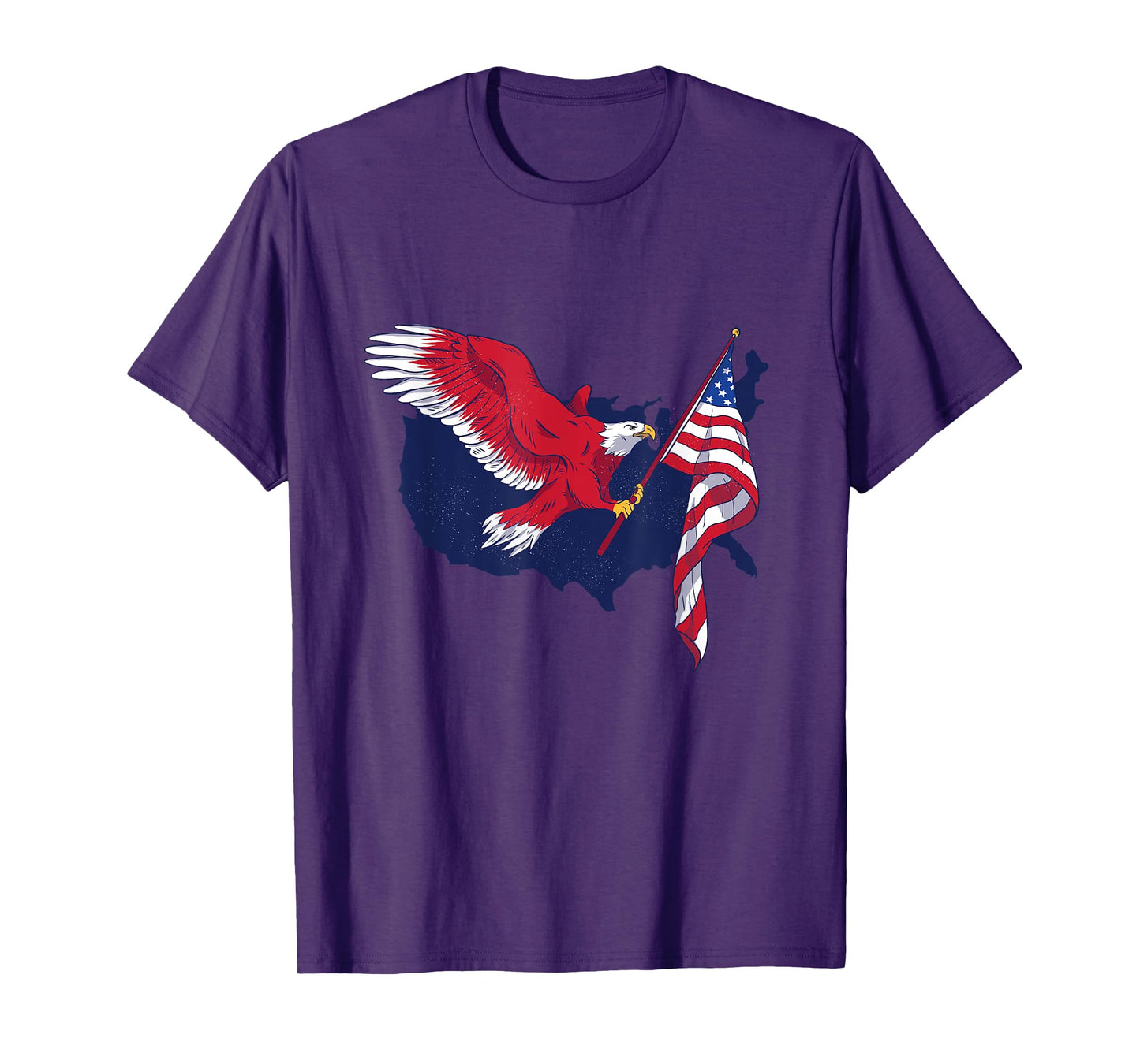 American Bald Eagle with Flag USA 4th of July Patriotic T-Shirt