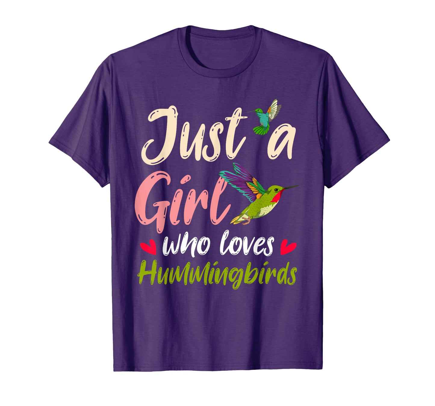 Just A Girl Who Loves Hummingbirds Bird Women Hummingbird T-Shirt