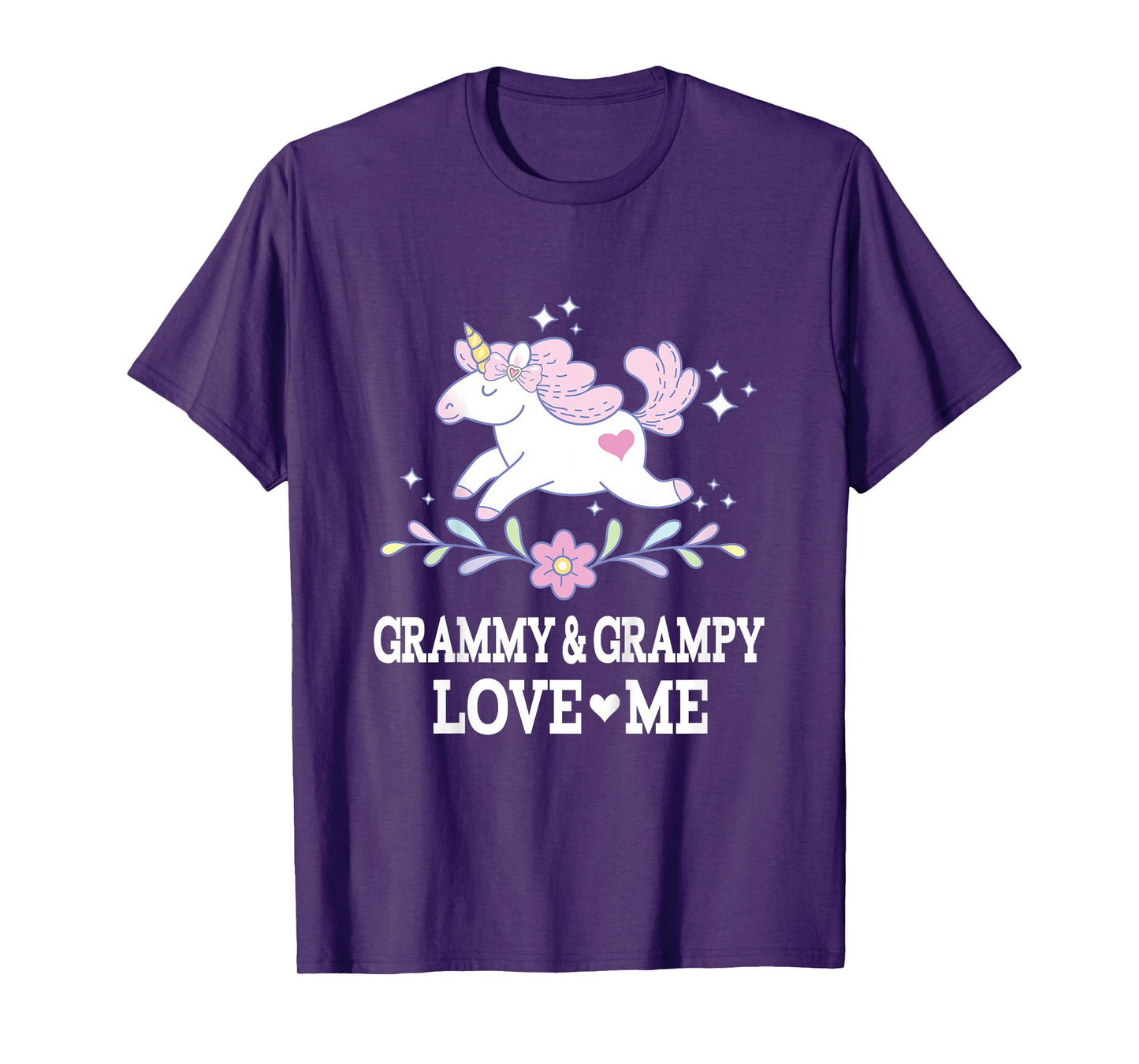 Grammy and Grampy Love Me Unicorn Grandchild T-Shirt