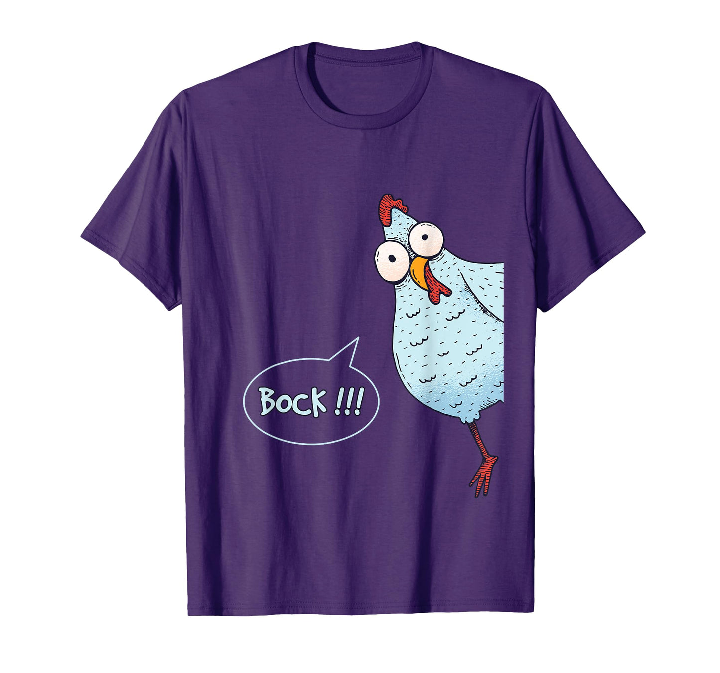 Chicken Looking Around The Corner - Bock T-Shirt
