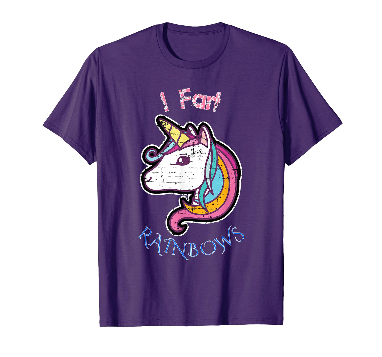 I Fart RAINBOWS Distressed Cute Funny Unicorn T-Shirt! T-Shirt