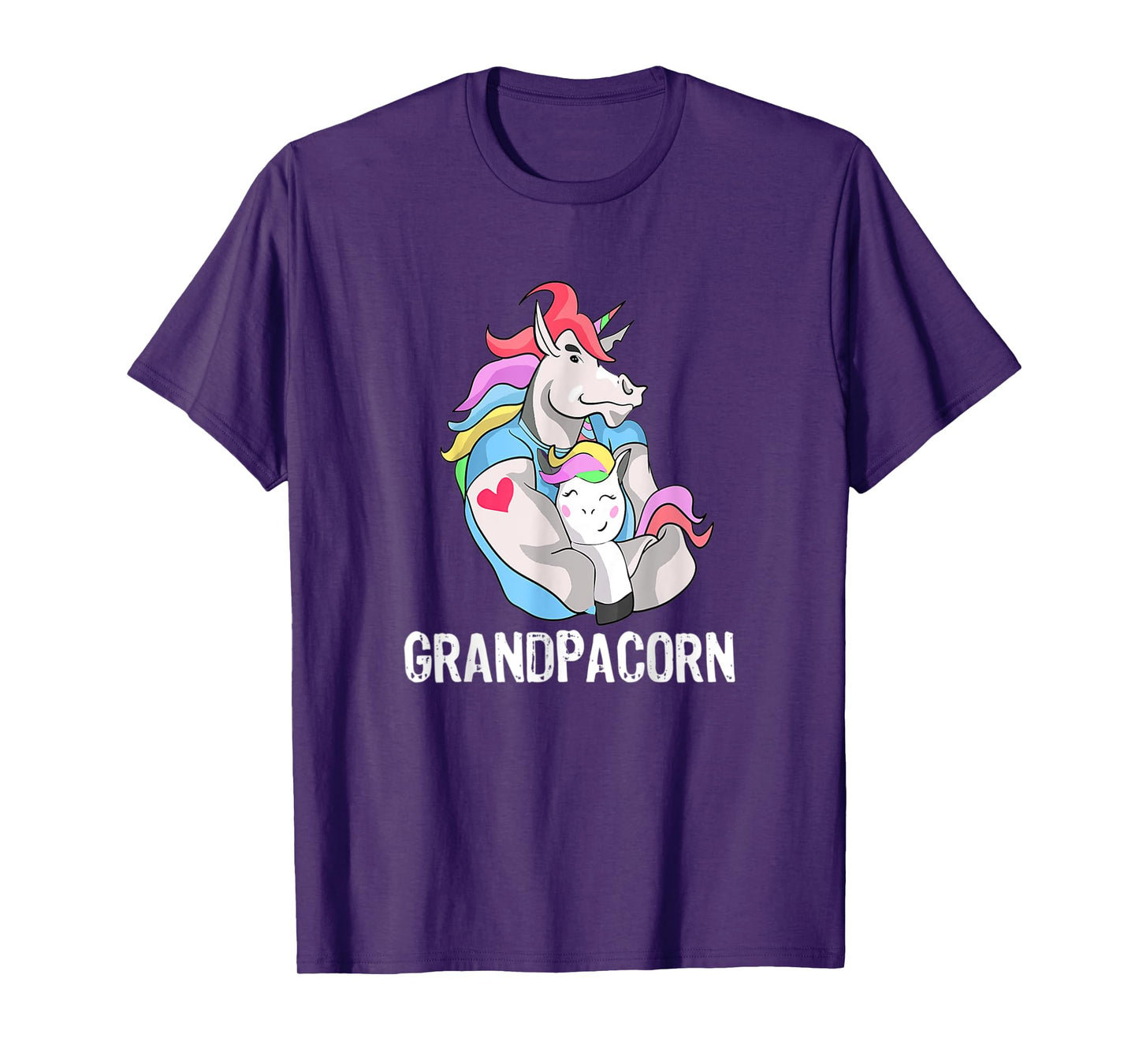 Mens Grandpacorn Unicorn Grandpa And Grandson T-Shirt