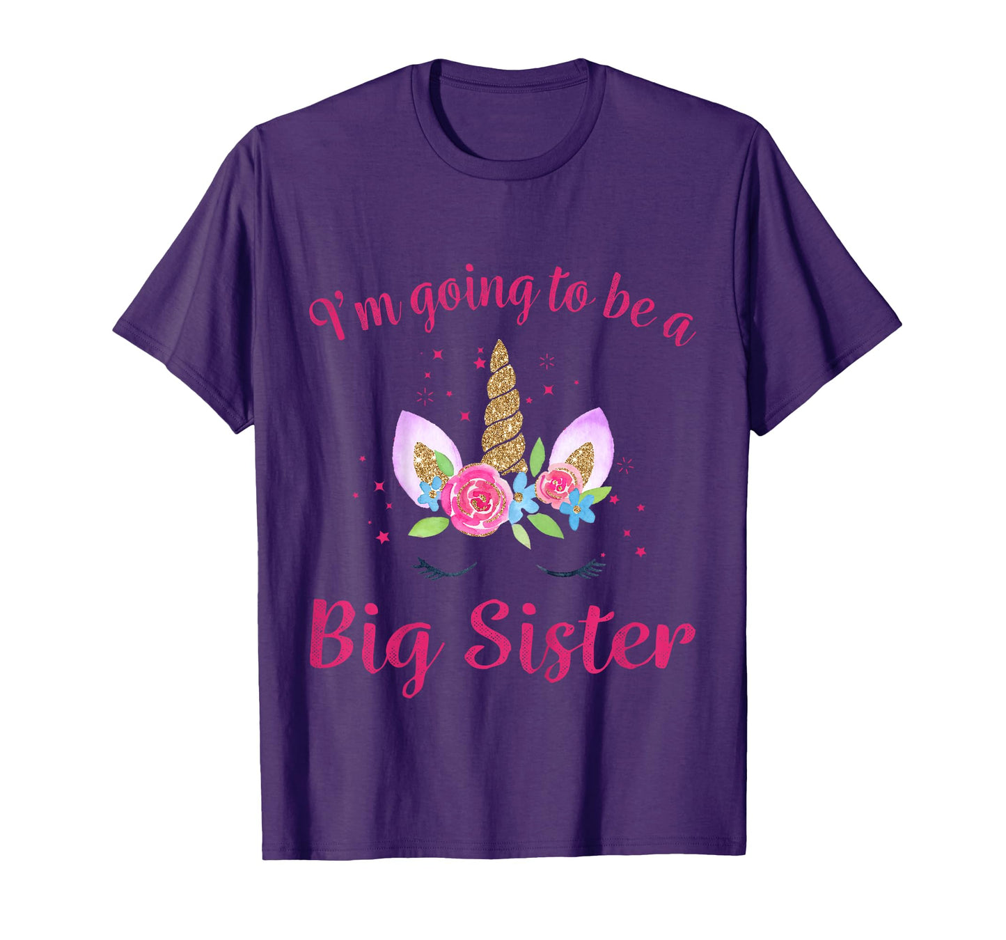 Kids Big Sister Unicorn I'm Going to be a Big Sister T-Shirt