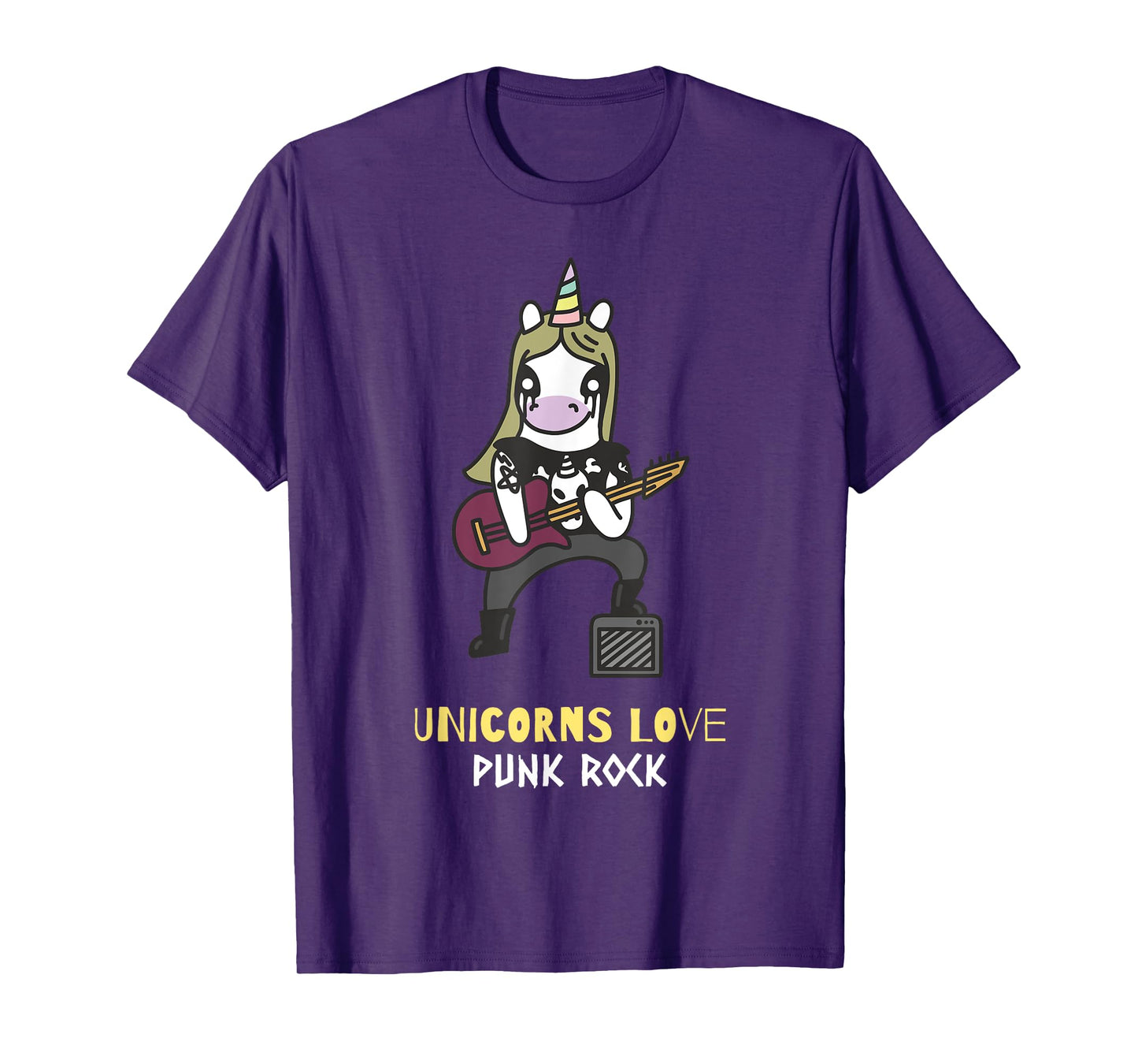 Punk Rock Unicorn Band Unicorns Love Punk Rock T-Shirt
