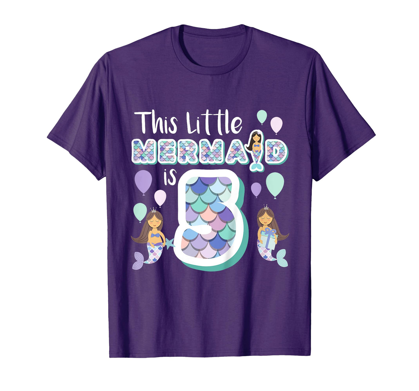 5 Year Old Mermaid Birthday Party Theme Girl 5th Girls Gift T-Shirt