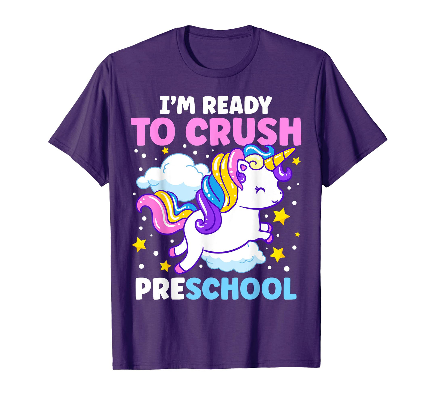 First Day of Pre-K I'm Ready To Crush Preschool Unicorn Kids T-Shirt