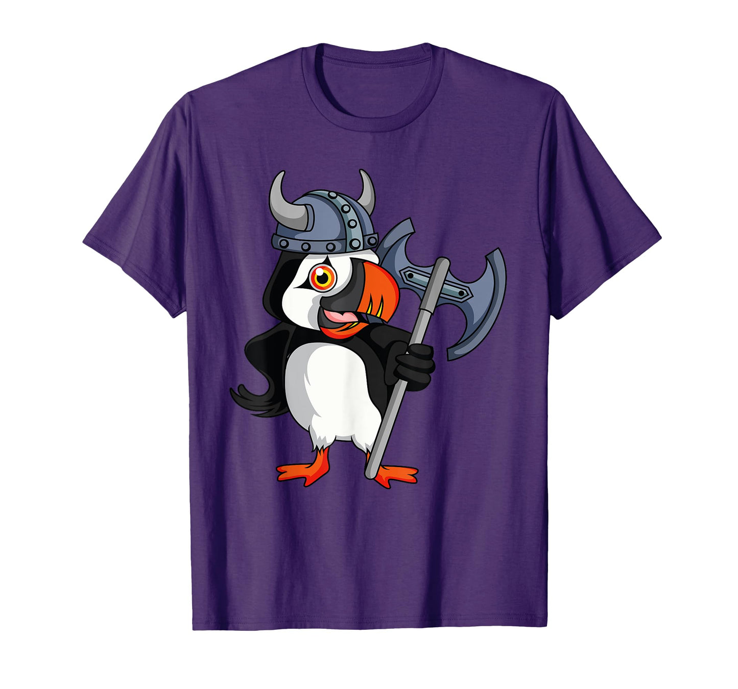 Iceland Puffin Souvenir Viking helmet T-Shirt
