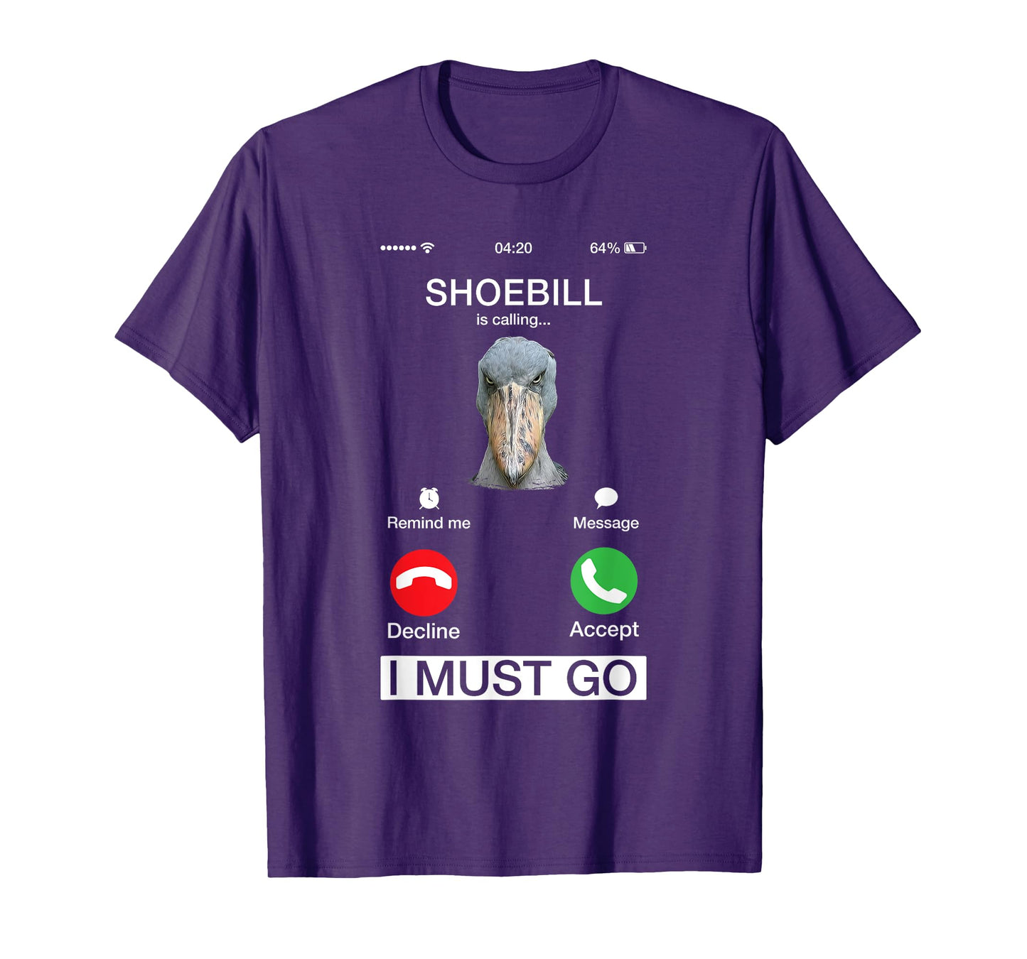 Shoebill Is Calling Large African Bird Wildlife Animal Lover T-Shirt