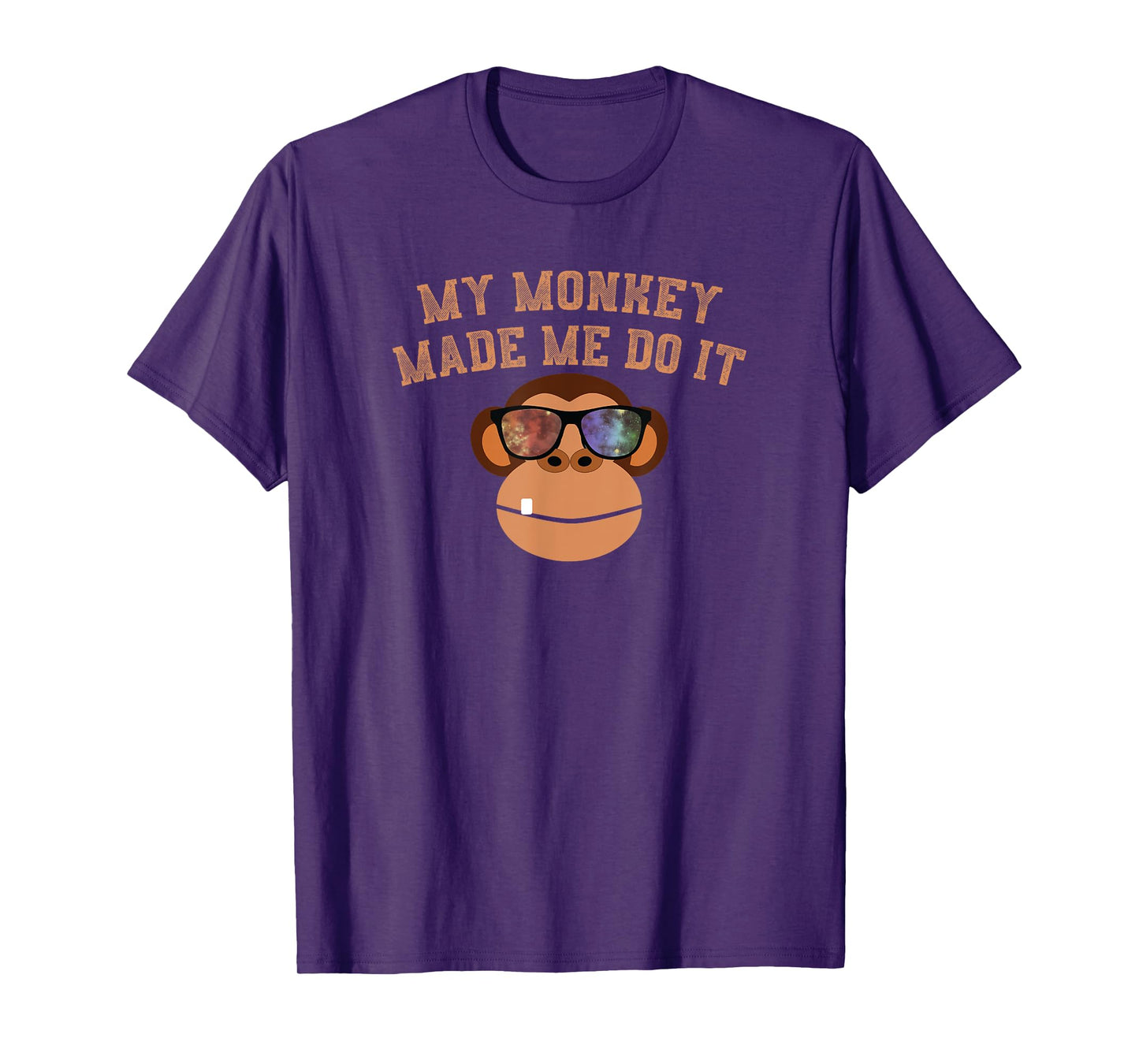 My Monkey Made Me Do It Funny Monkey With Shades T-Shirt