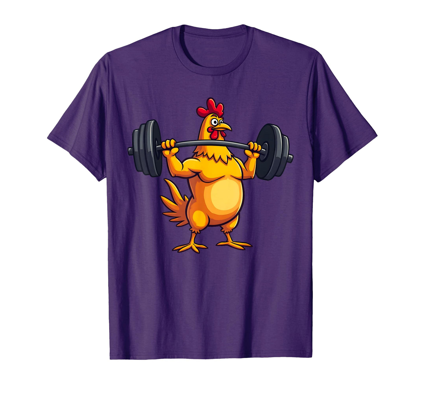 Funny Chicken Workout Gym Fitness Weightlifting T-Shirt
