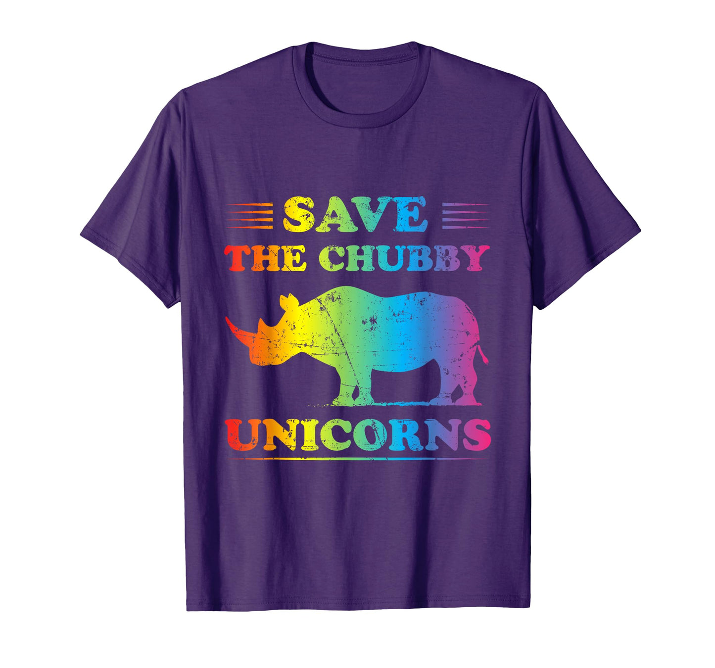 Save The Chubby Unicorns Rainbow T Shirt