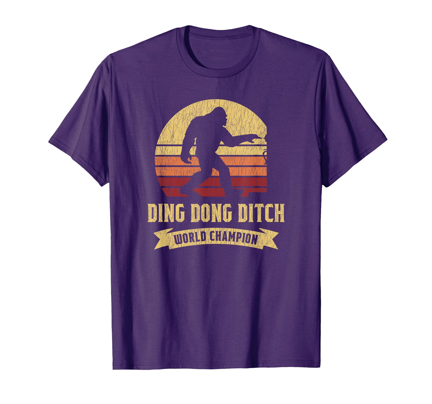 Funny Bigfoot Shirt Ding Dong Ditch World Champion T-Shirt