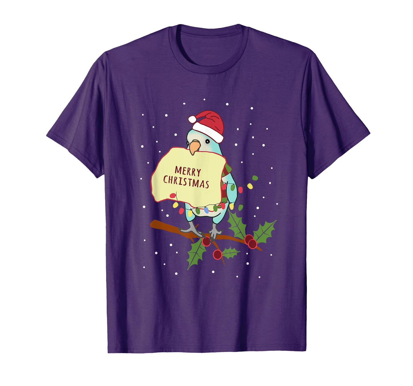 Merry christmas Blue Quaker Parrot Owner Birb memes T-Shirt