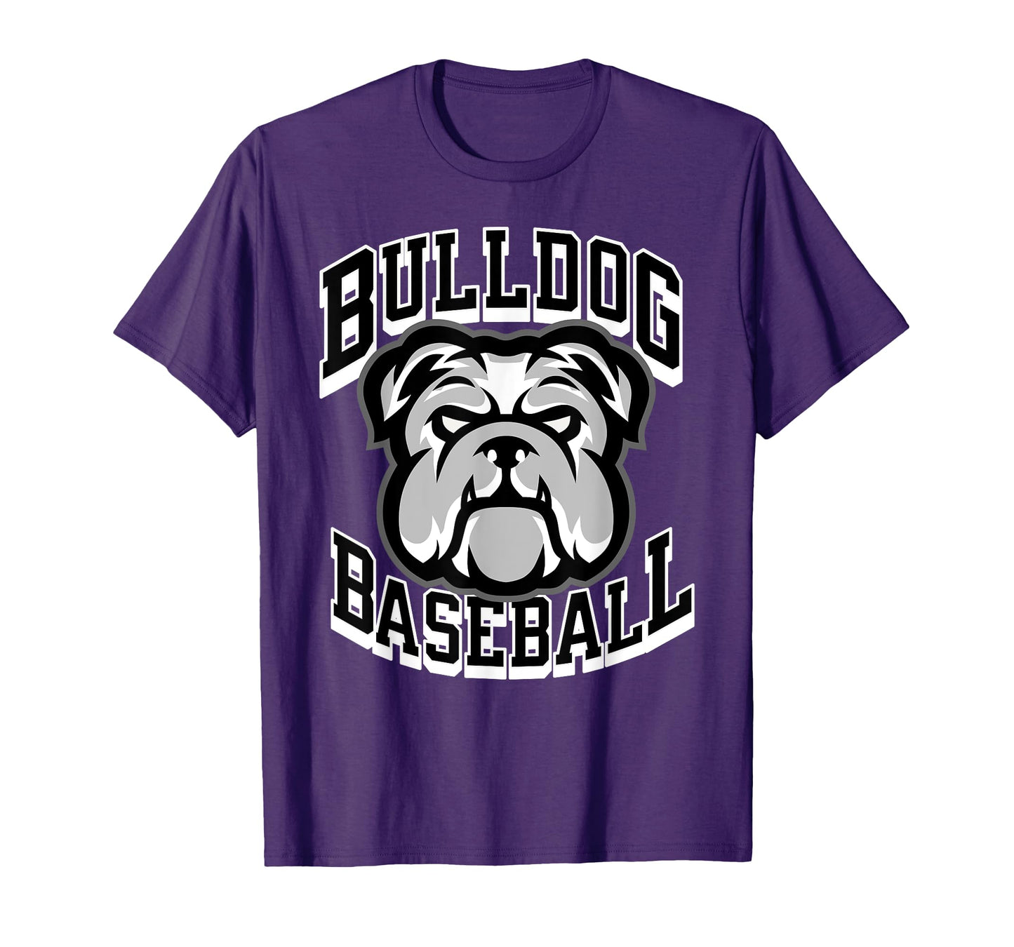 Bulldogs Black Baseball Game Day Print Stars Mom Dad Royal T-Shirt